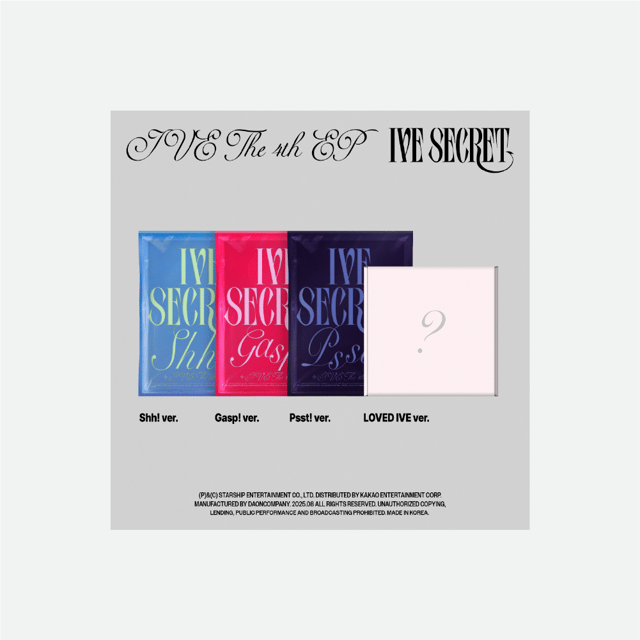 [PRE-ORDER] IVE (아이브) - 4th Mini [IVE SECRET] (Shh! / Gasp! / Psst! / LOVED IVE ver.)-thumbnail