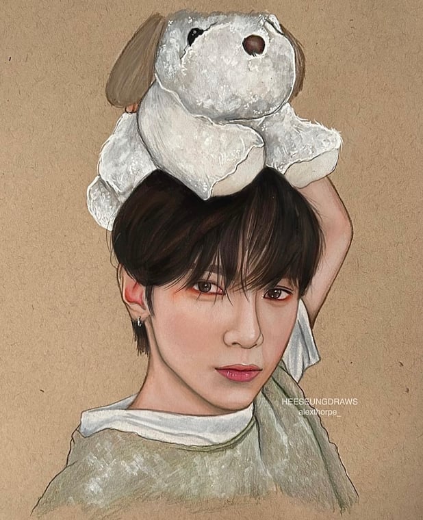 Ateez by me ✏️🥀🤍 #ateez #drawing