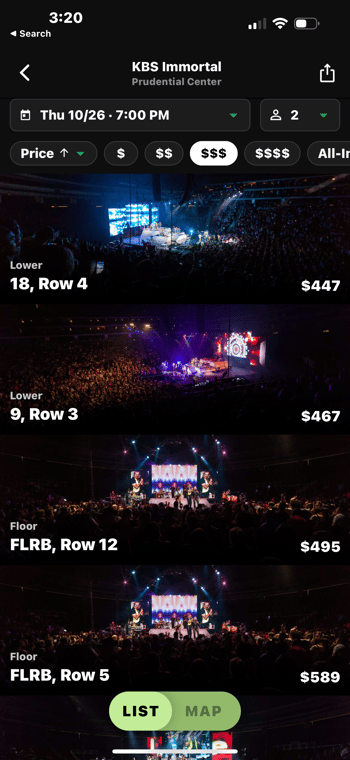 These are the prices of Immortal Songs Tickets after fees