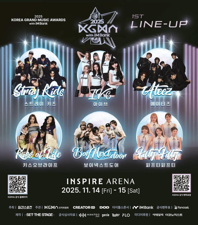 ATEEZ is on the lineup for the 2025 Korea Grand Music Awards (KGMA