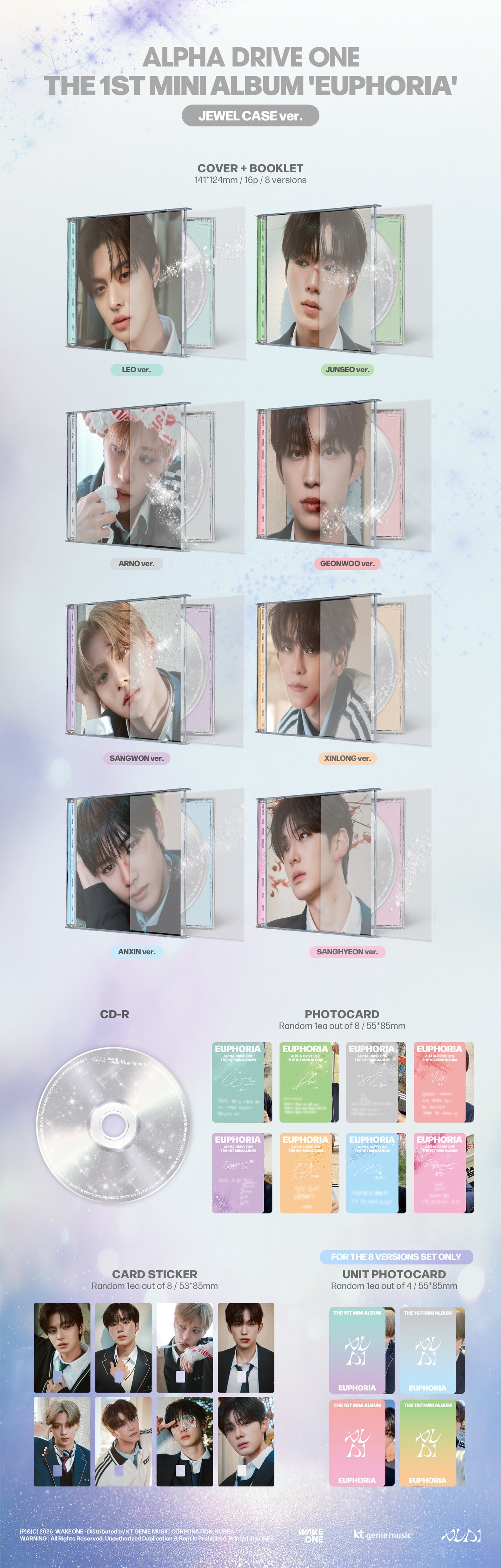 ALPHA DRIVE ONE THE 1ST MINI ALBUM [EUPHORIA] 예약 판매 안내