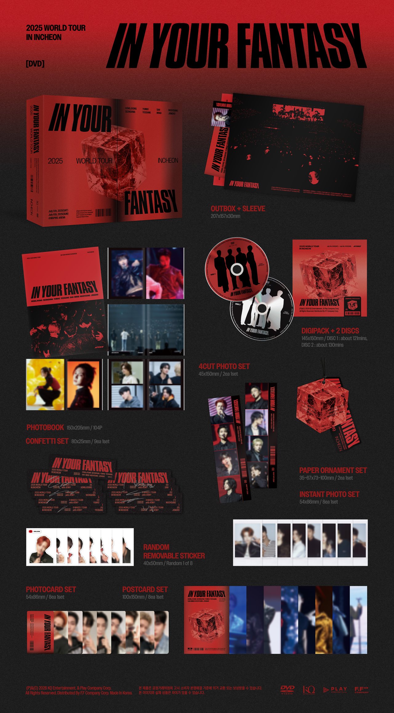 ATEEZ 2025 WORLD TOUR [IN YOUR FANTASY] IN INCHEON DVD/PLAYCODE