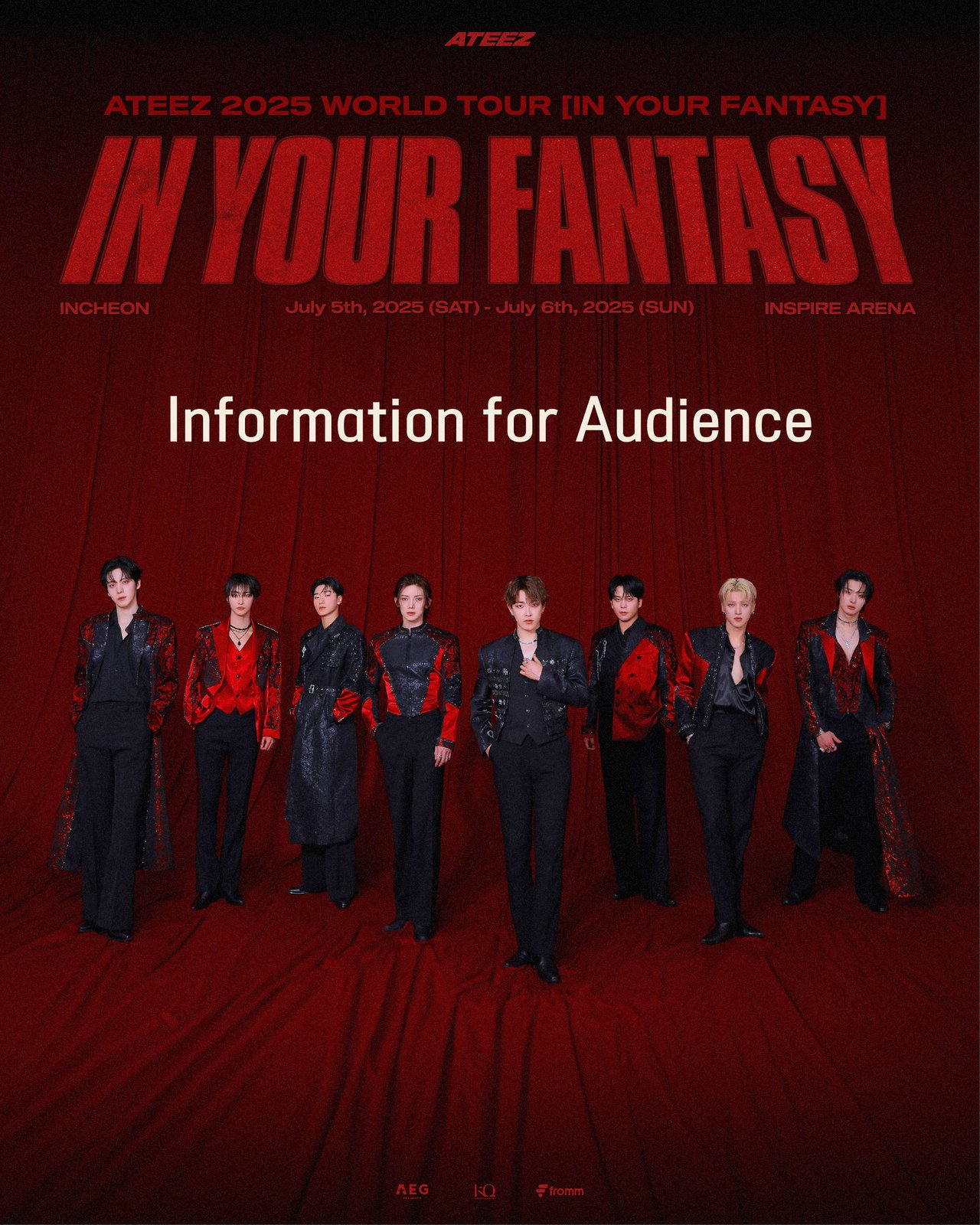 ATEEZ IN YOUR FANTASY ツアーポスター Concert Attendance Notice] ATEEZ 2025 WORLD TOUR [IN YOUR FANTASY