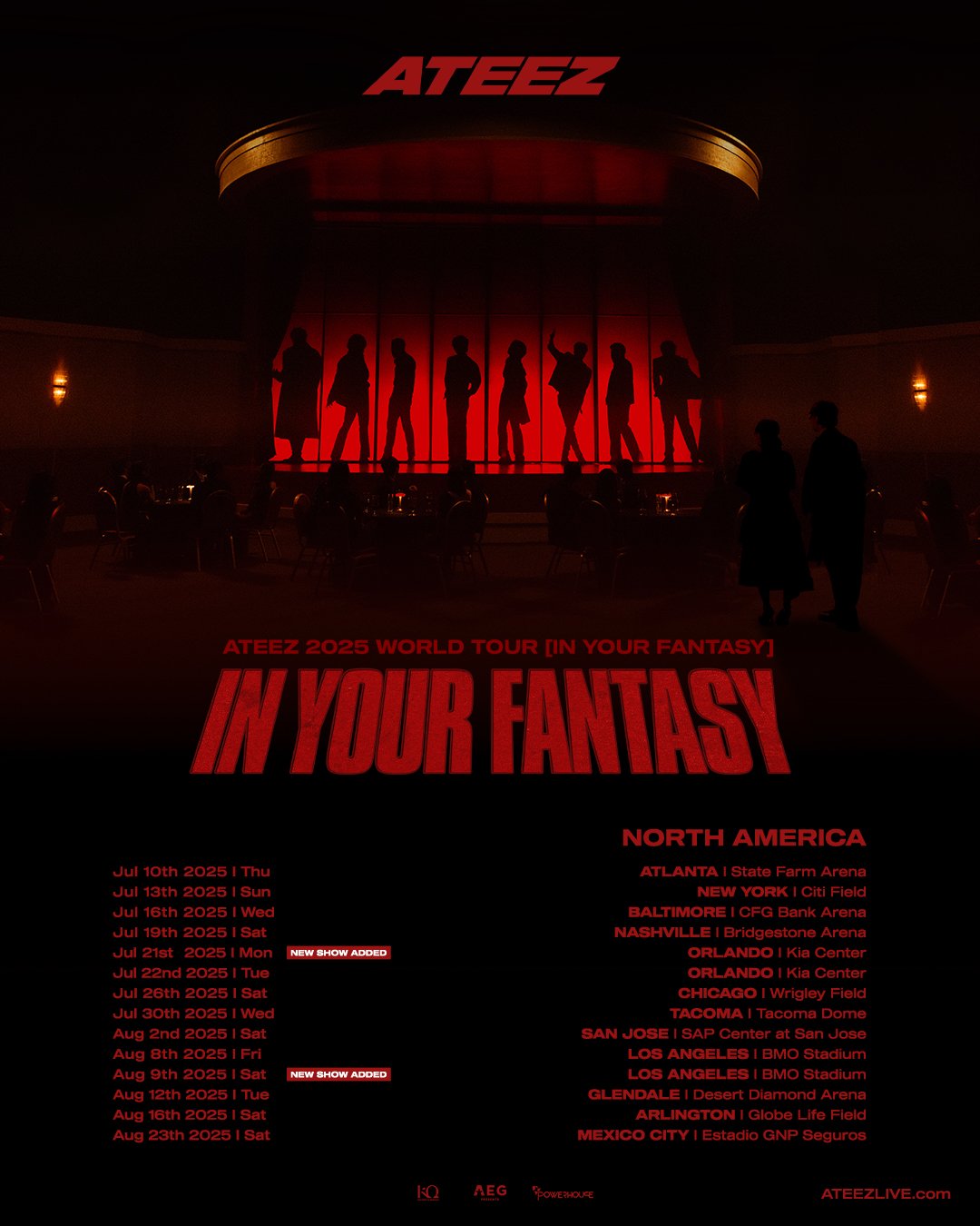 추가 공연 오픈 안내] ATEEZ 2025 WORLD TOUR [IN YOUR FANTASY] IN
