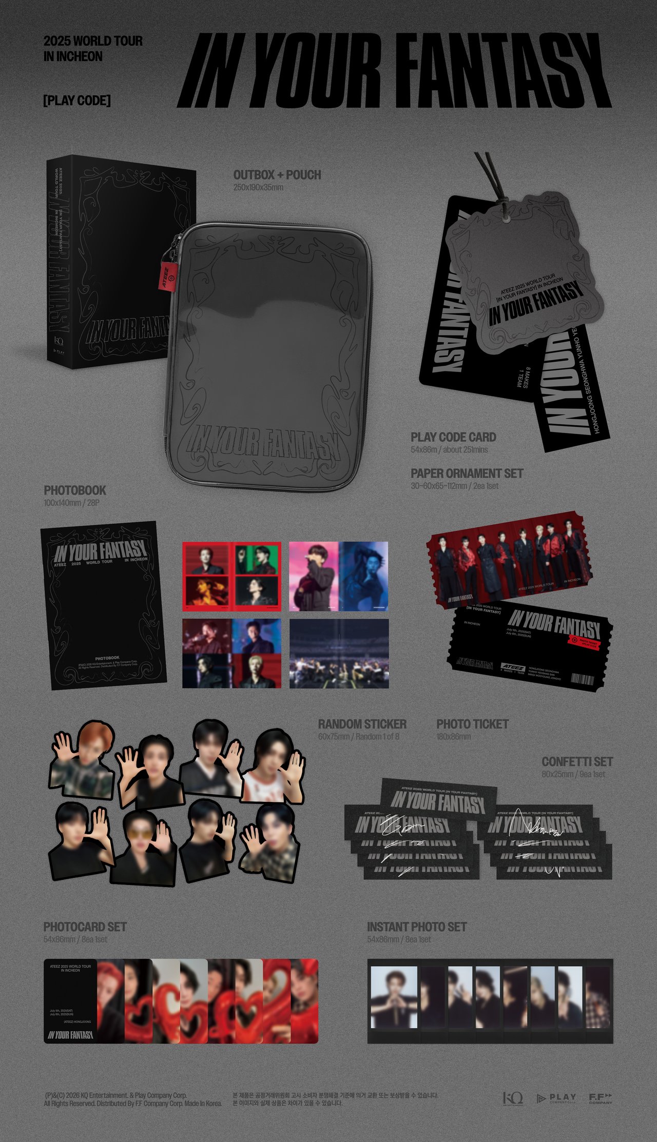 ATEEZ 2025 WORLD TOUR [IN YOUR FANTASY] IN INCHEON DVD/PLAYCODE