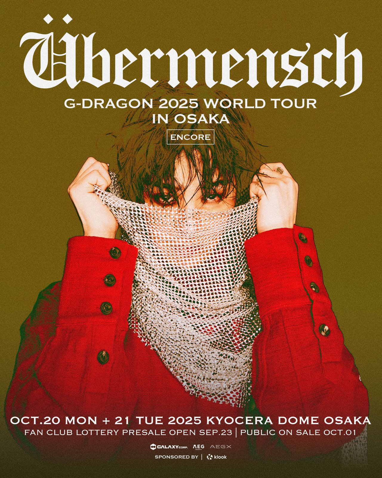 G-DRAGON 2025 WORLD TOUR [Übermensch] IN OSAKA : ENCORE