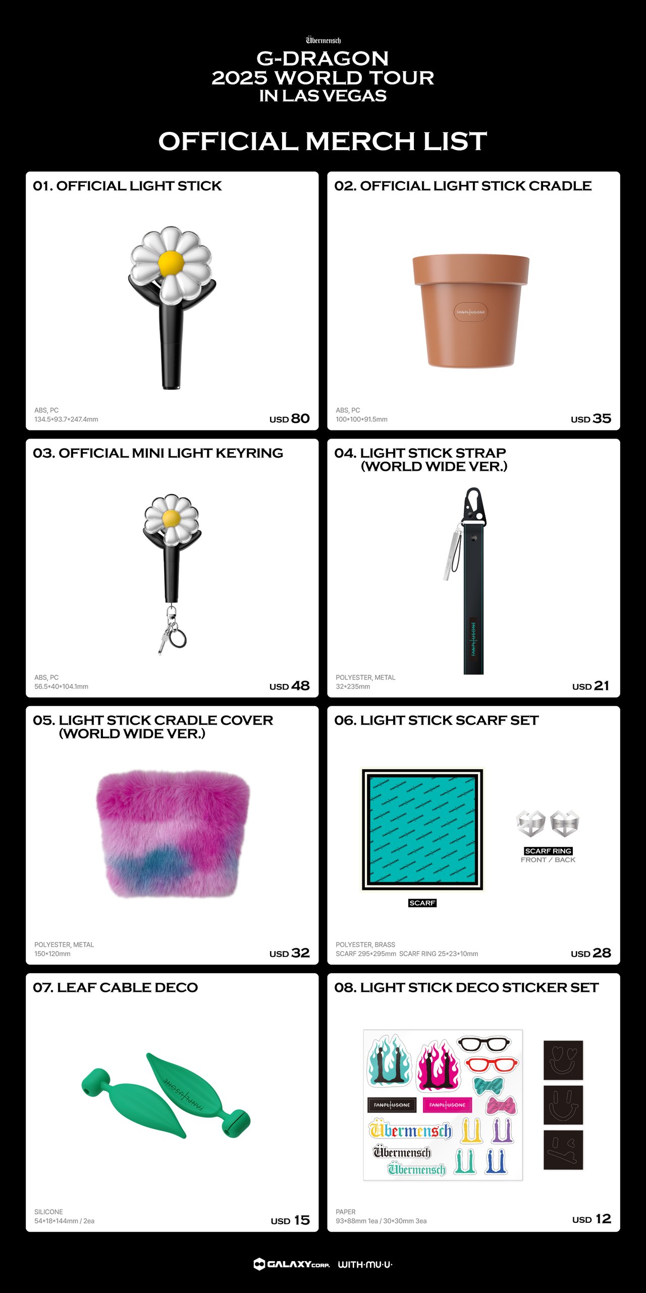 G-DRAGON 2025 WORLD TOUR [Übermensch] IN LAS VEGAS OFFICIAL MD ON