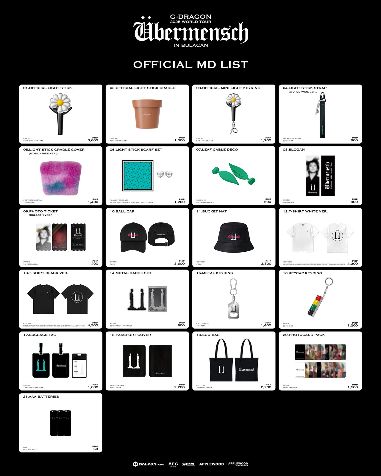 G-DRAGON 2025 WORLD TOUR [Übermensch] IN BULACAN OFFICIAL MD ON