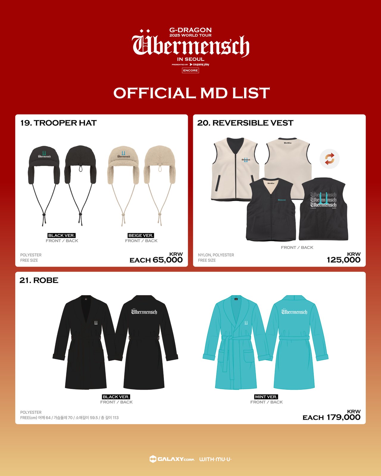 G-DRAGON 2025 WORLD TOUR [Übermensch] IN SEOUL : ENCORE, presented