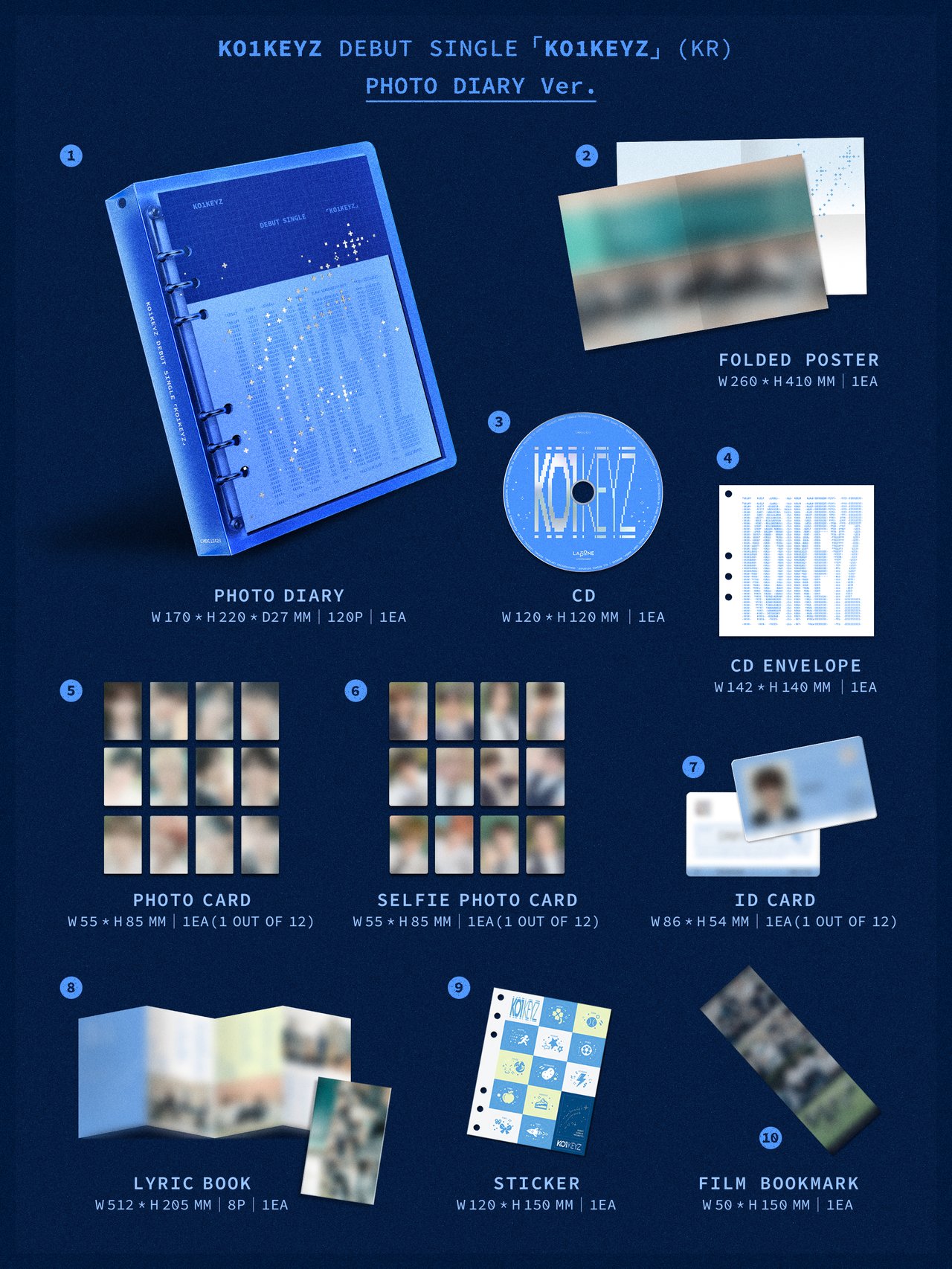 PRE-ORDER EVENT] KO1KEYZ DEBUT SINGLE「KO1KEYZ」(KR) PHOTO DIARY Ver.