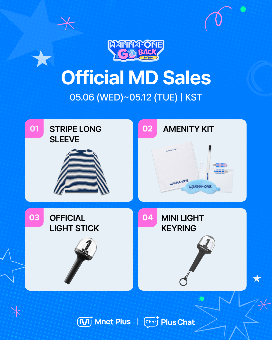 Wanna One Back To Base シャツ WANNA ONE - [WANNA ONE GO : Back to Base] (OFFICIAL MD STRIPE LONG