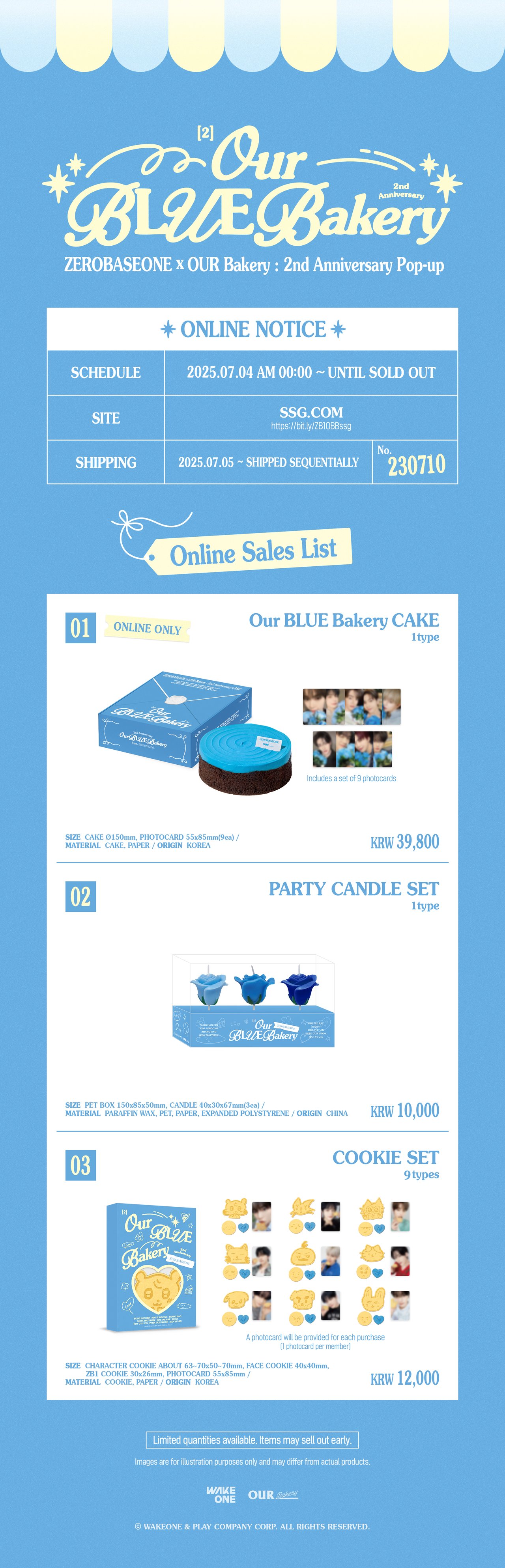 ZEROBASEONE x OUR Bakery: 2nd Anniversary POP-UP 'Our BLUE Bakery