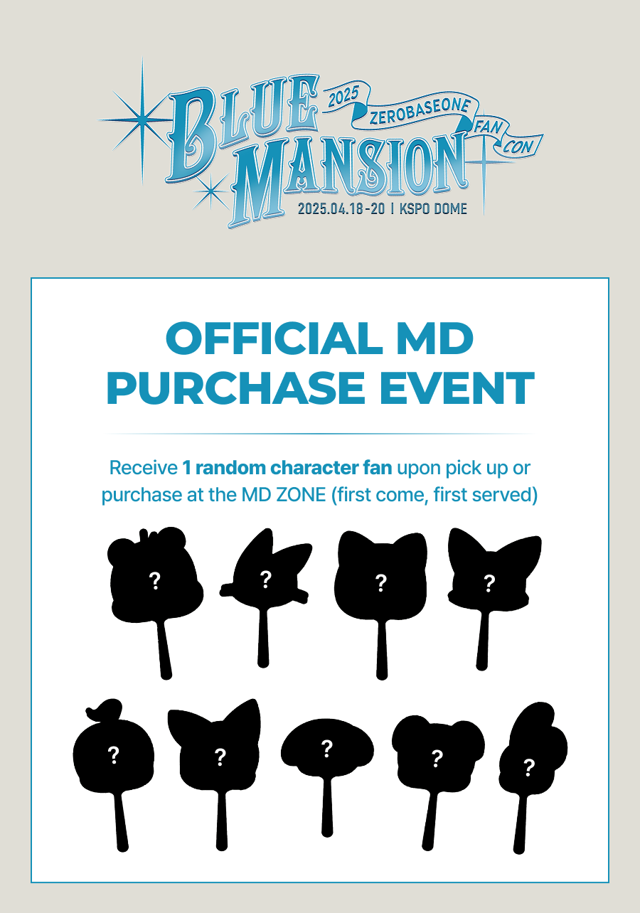 2025 ZEROBASEONE FAN-CON <BLUE MANSION> OFFICIAL MD Sales Notice