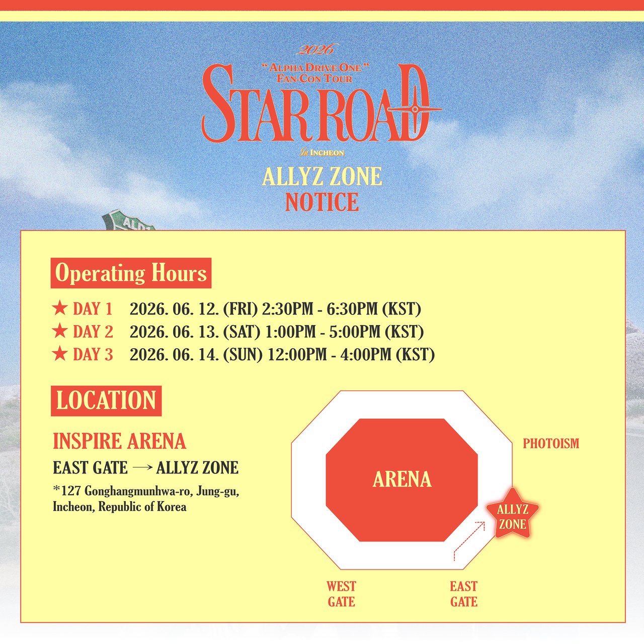 2026 ALPHA DRIVE ONE FAN-CON TOUR [STAR ROAD] in INCHEON ALLYZ