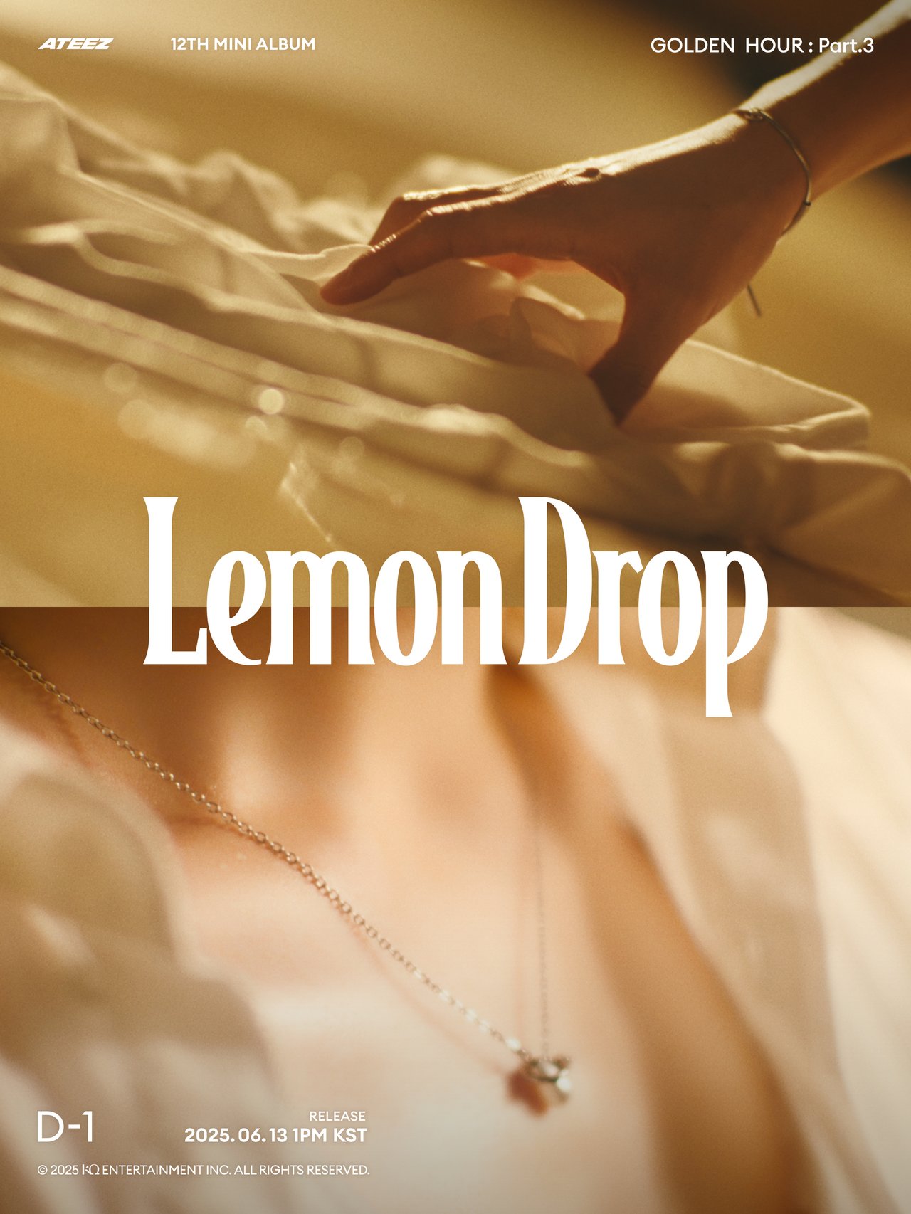 ATEEZ(에이티즈) GOLDEN HOUR : Part.3 'Lemon Drop' D-1 Poster