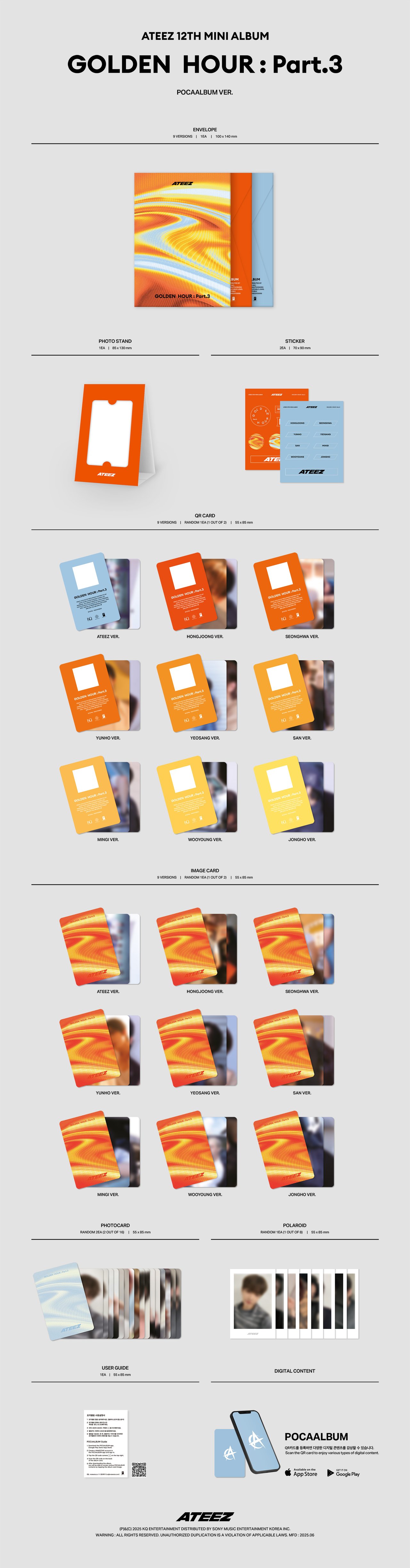 ATEEZ(에이티즈) GOLDEN HOUR : Part.3 ALBUM PREVIEW (POCAALBUM)