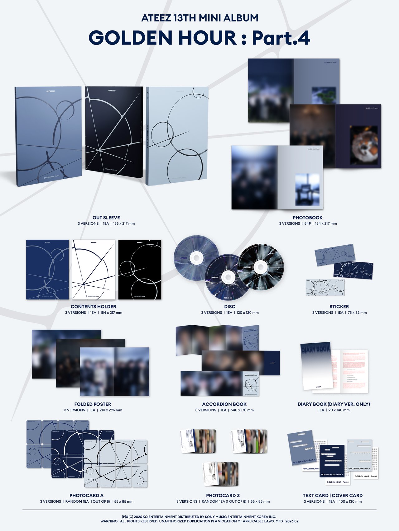 ateez golden hour 4 toktoq complete ユニット ATEEZ 13th Mini Album - GOLDEN HOUR : Part 4 (Digipack Ver.) +