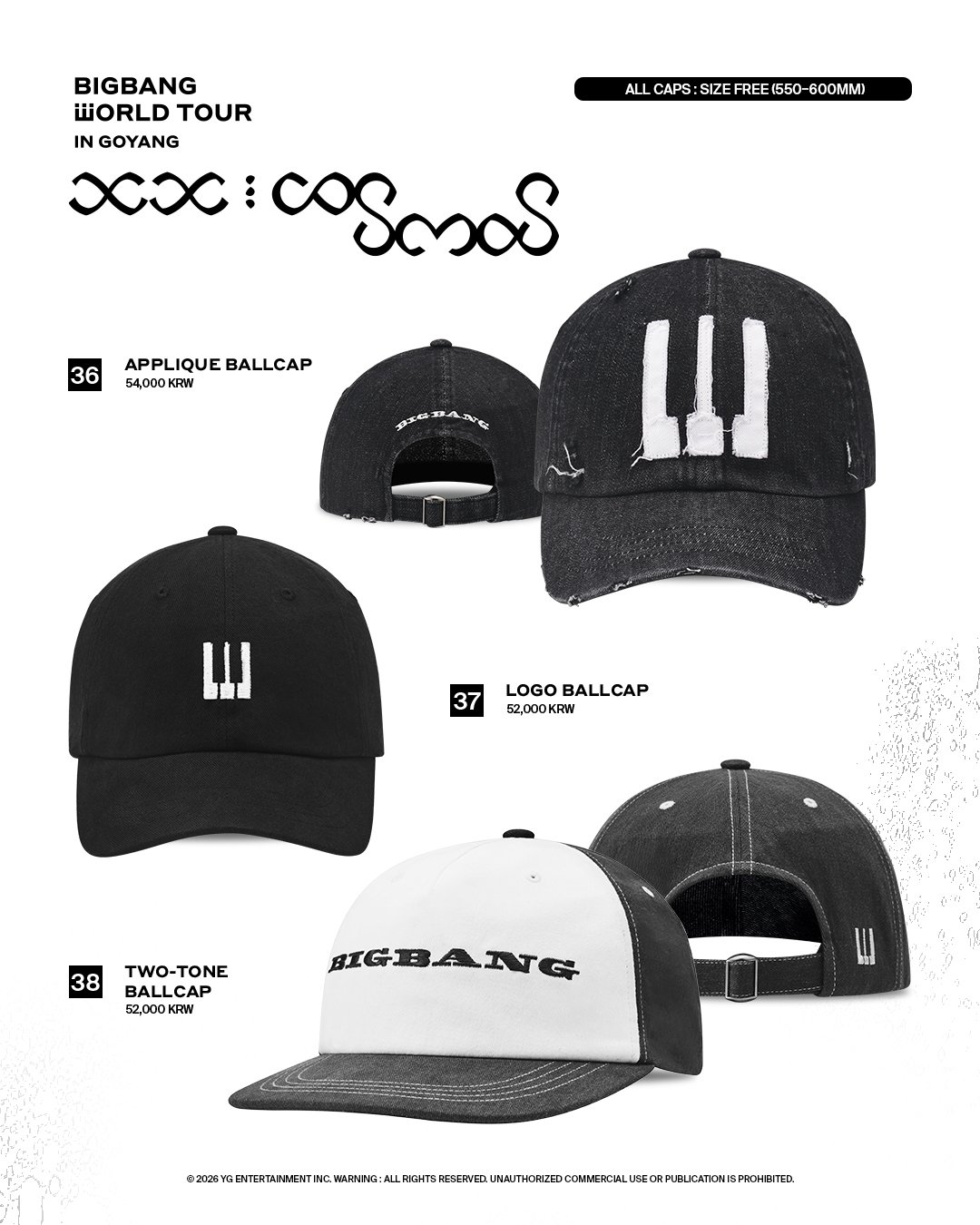 BIGBANG 2026-2027 WORLD TOUR < XX : COSMOS > ✴️ OFFICIAL MERCH