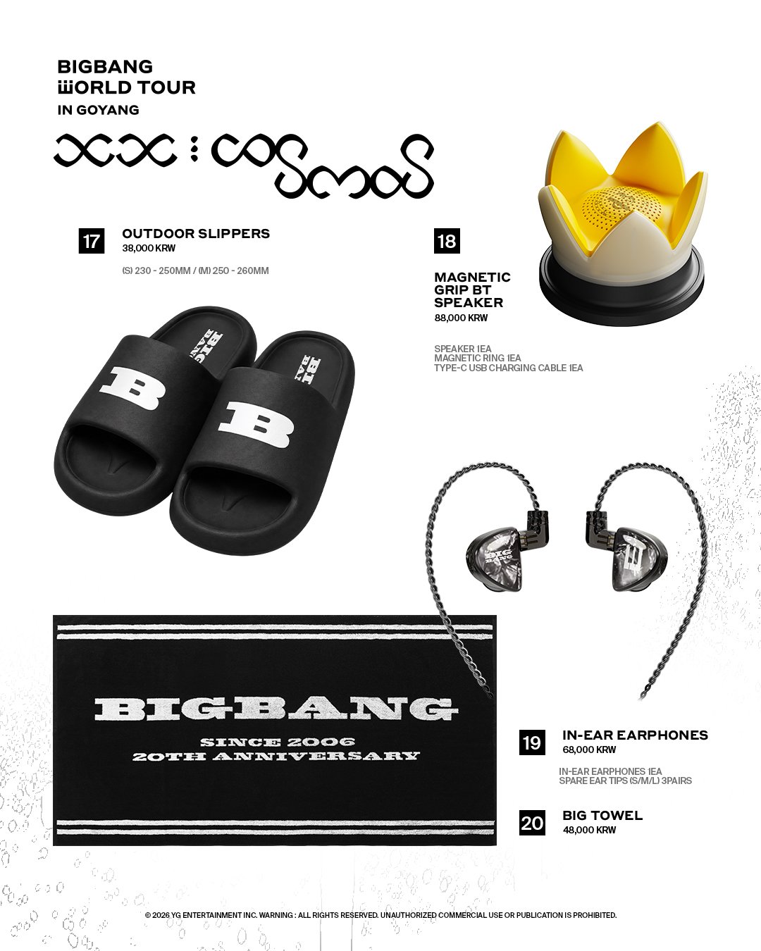 BIGBANG グッズ BIGBANG 2026-2027 WORLD TOUR < XX : COSMOS > ✴️ OFFICIAL MERCH