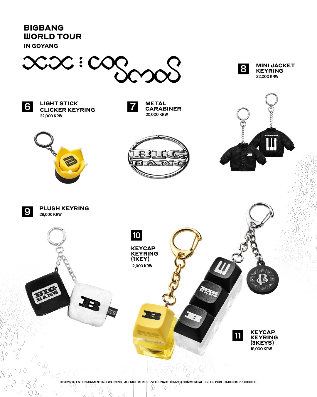 BIG BANG グッズ BIGBANG 2026-2027 WORLD TOUR < XX : COSMOS > ✴️ OFFICIAL MERCH