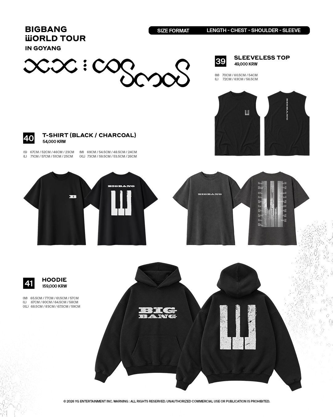 BIGBANG 2026-2027 WORLD TOUR < XX : COSMOS > ✴️ OFFICIAL MERCH