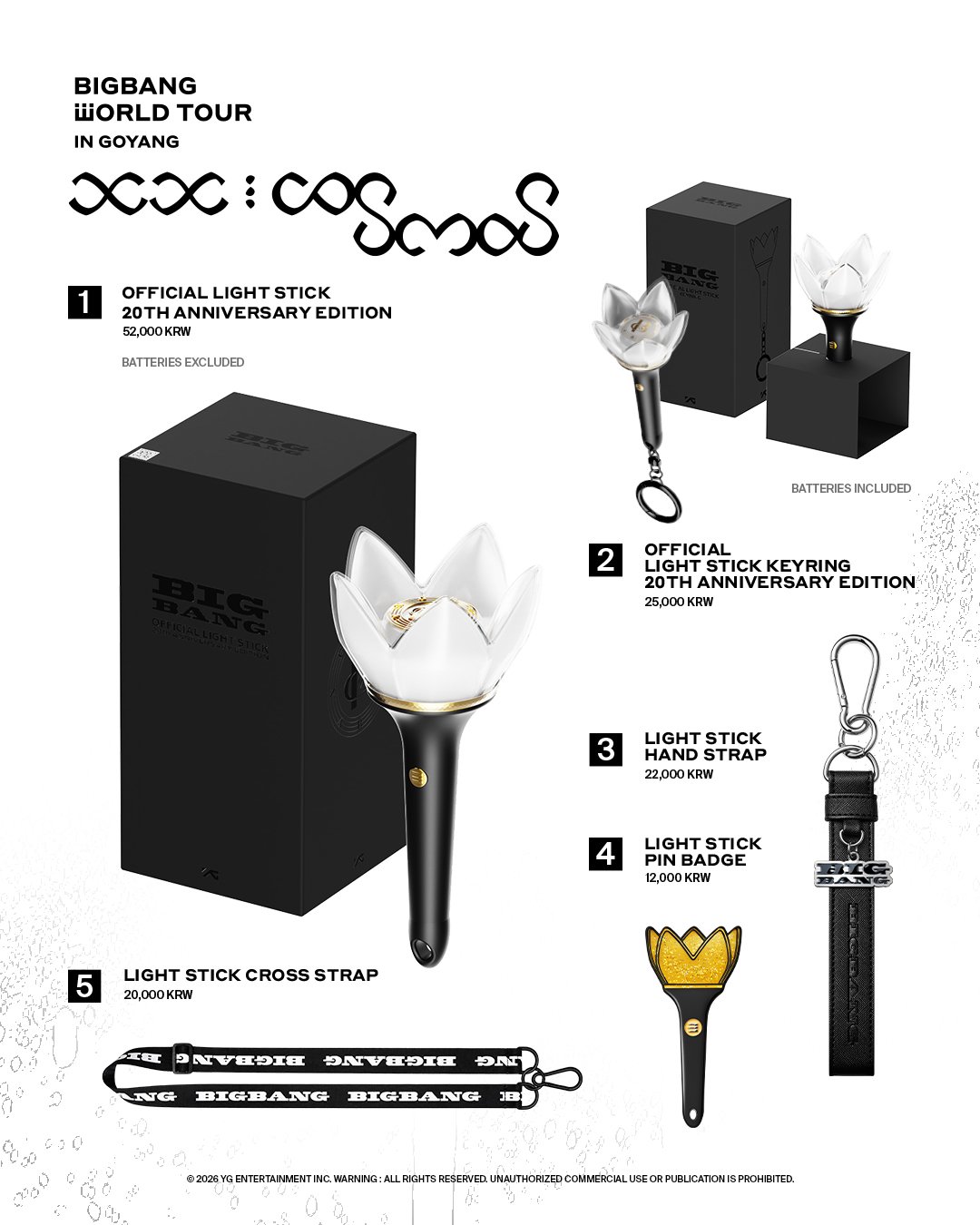 ストラップ BIGBANG BIGBANG 2026-2027 WORLD TOUR < XX : COSMOS > ✴️ OFFICIAL MERCH