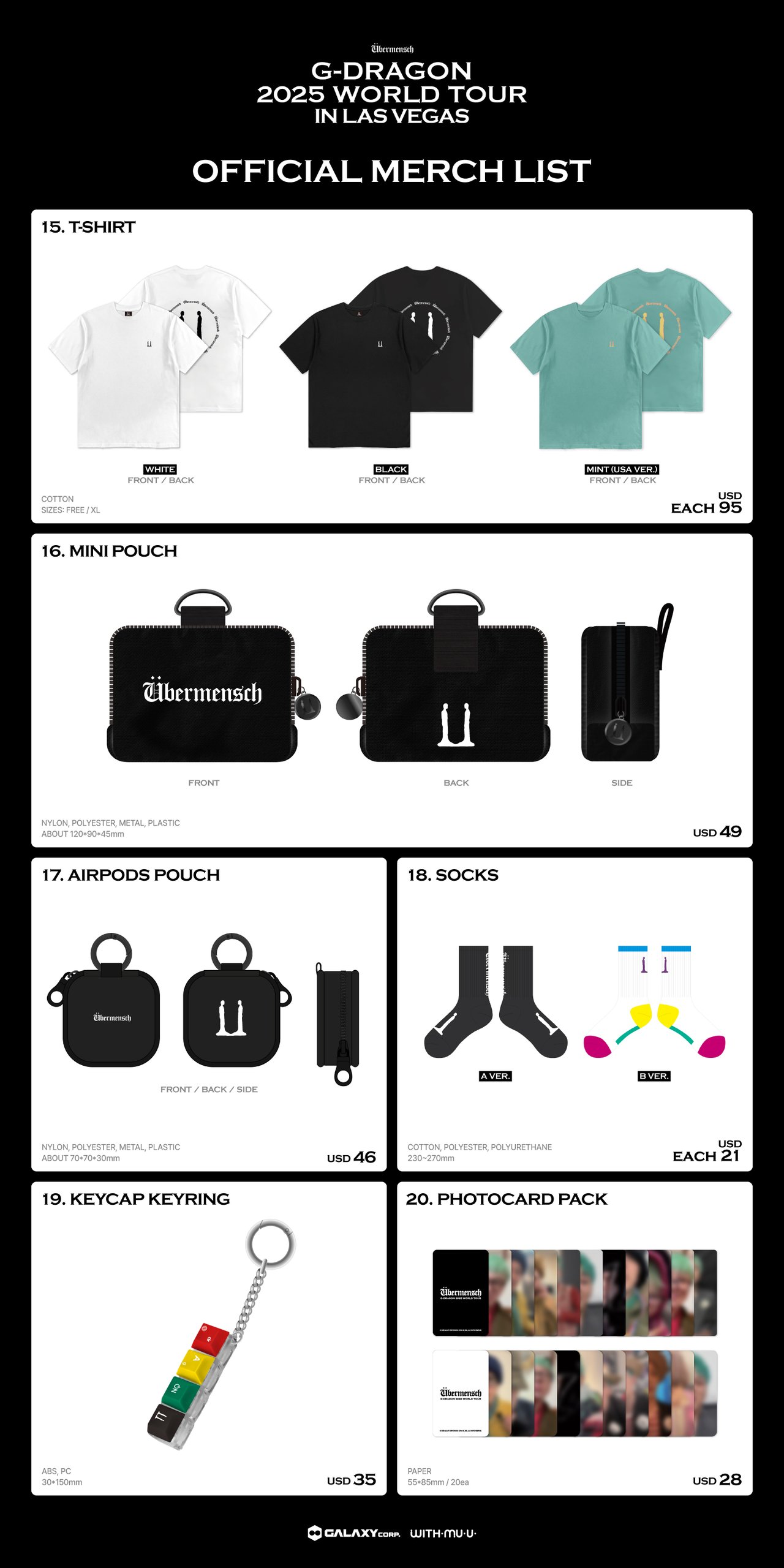 G-DRAGON 2025 WORLD TOUR [Übermensch] IN LAS VEGAS OFFICIAL MD ON