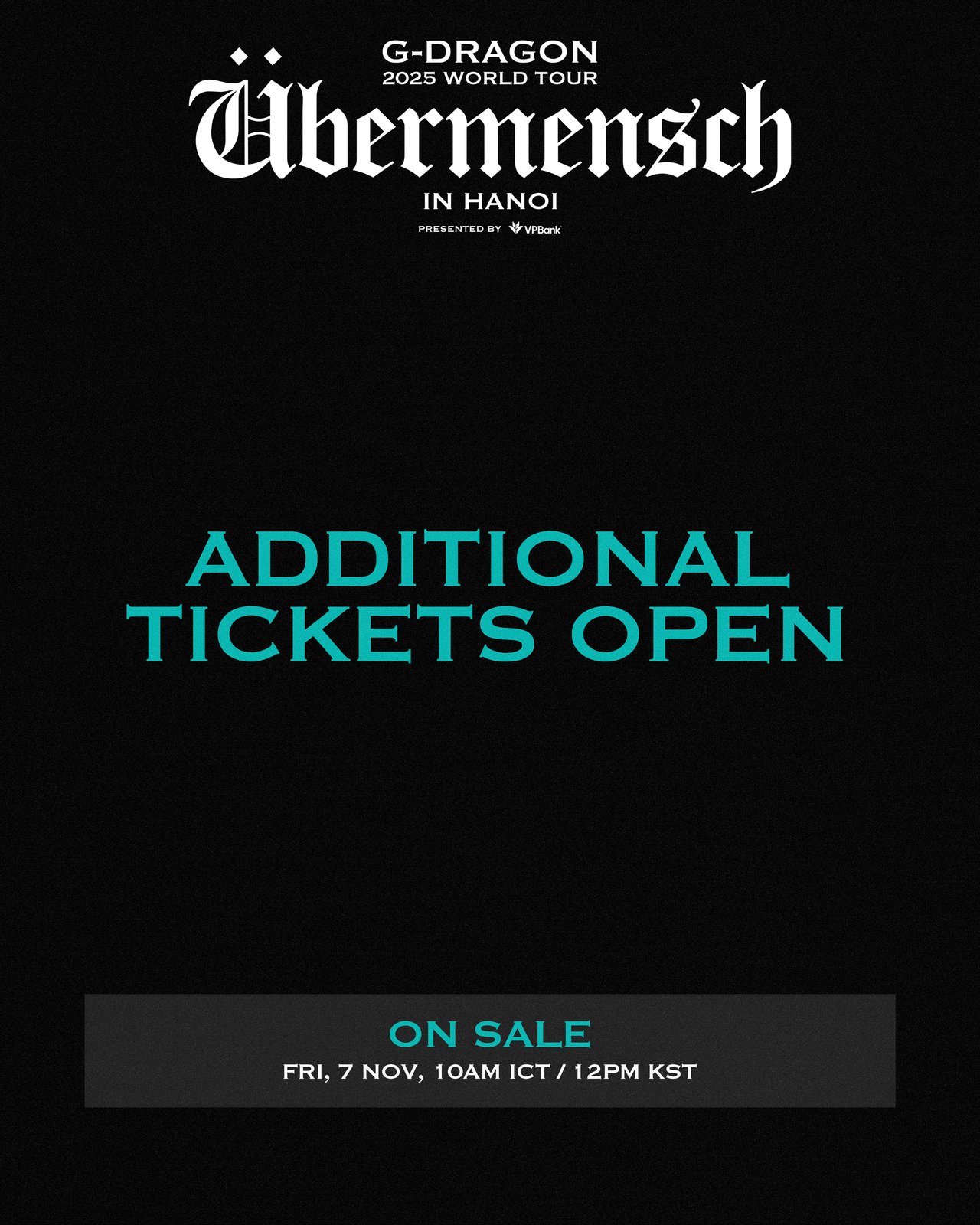 G-DRAGON 2025 WORLD TOUR VIPパスセット HANOI G-DRAGON 2025 WORLD TOUR VIPパスセット HANOI G-DRAGON 2025 WORLD
