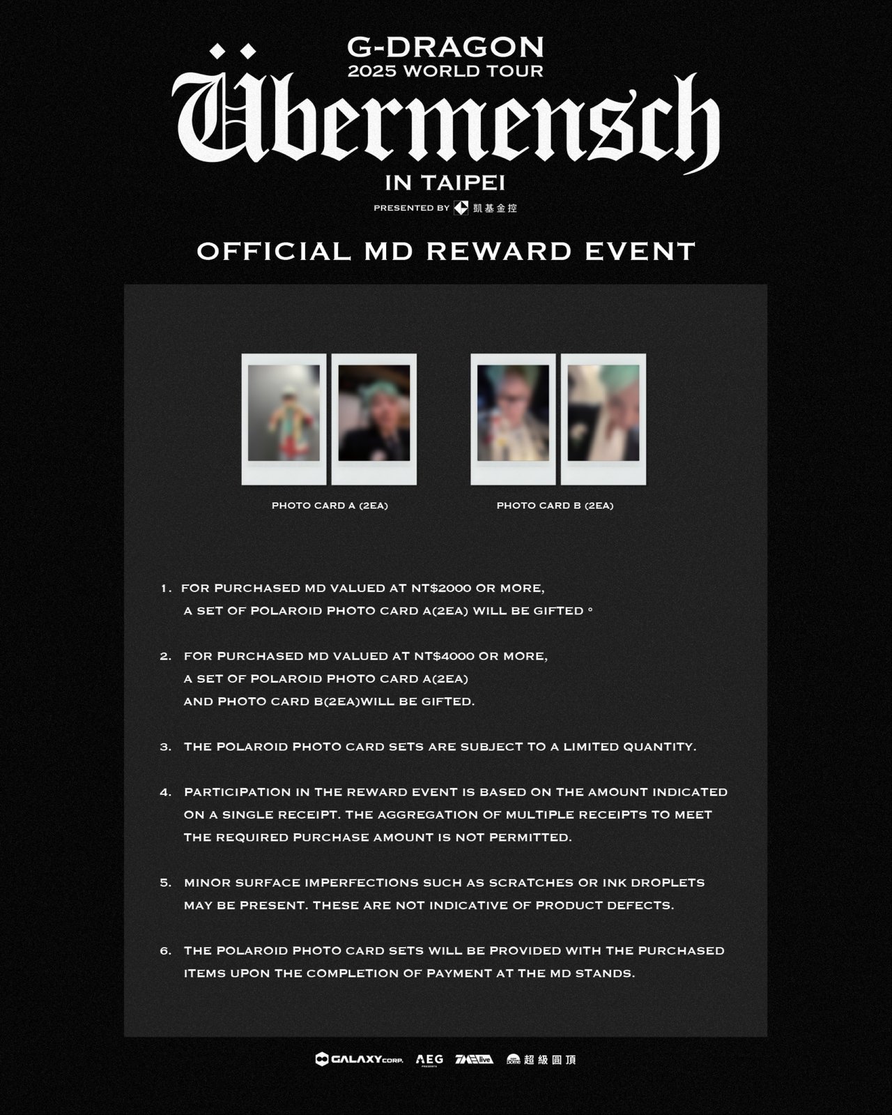 G-DRAGON 2025 WORLD TOUR [Übermensch] IN TAIPEI, presented