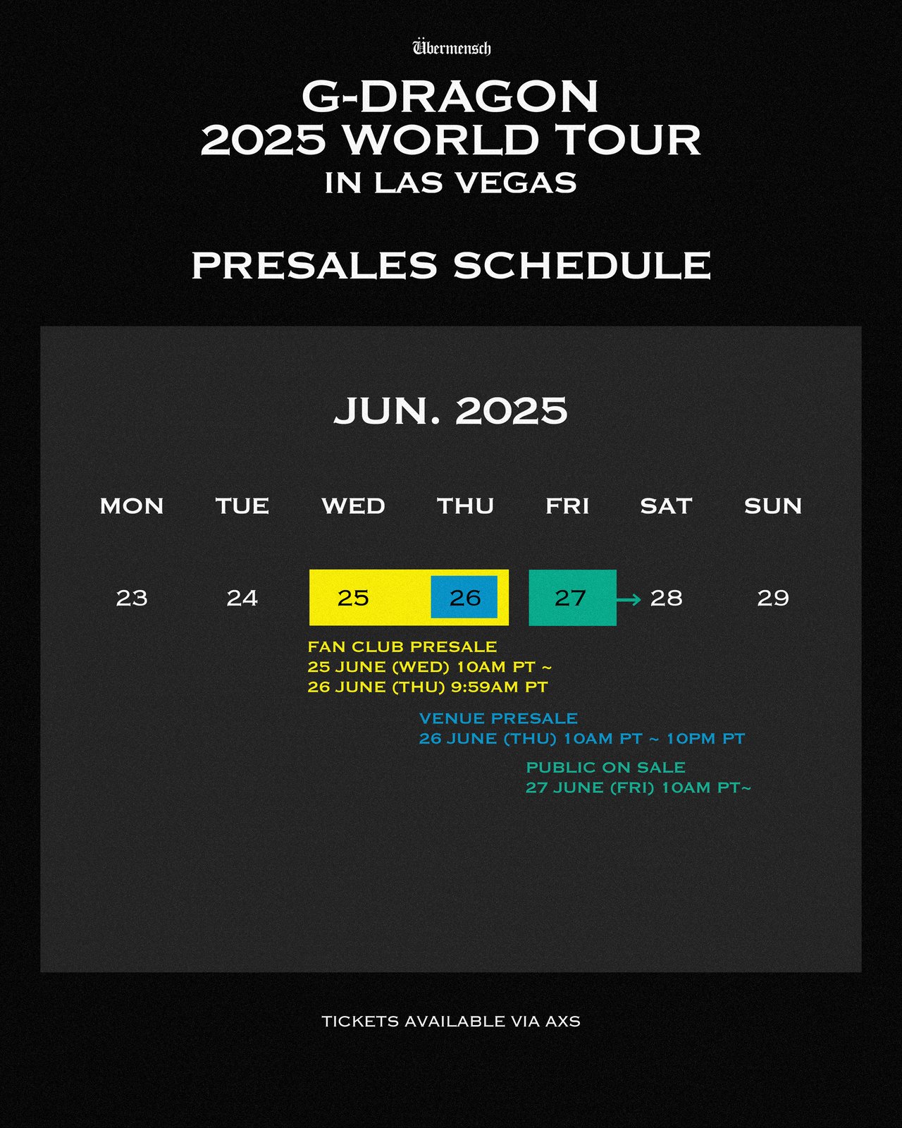 G-DRAGON OFFICIAL MEMBERSHIP PRESALE SURVEY FOR “G-DRAGON 2025