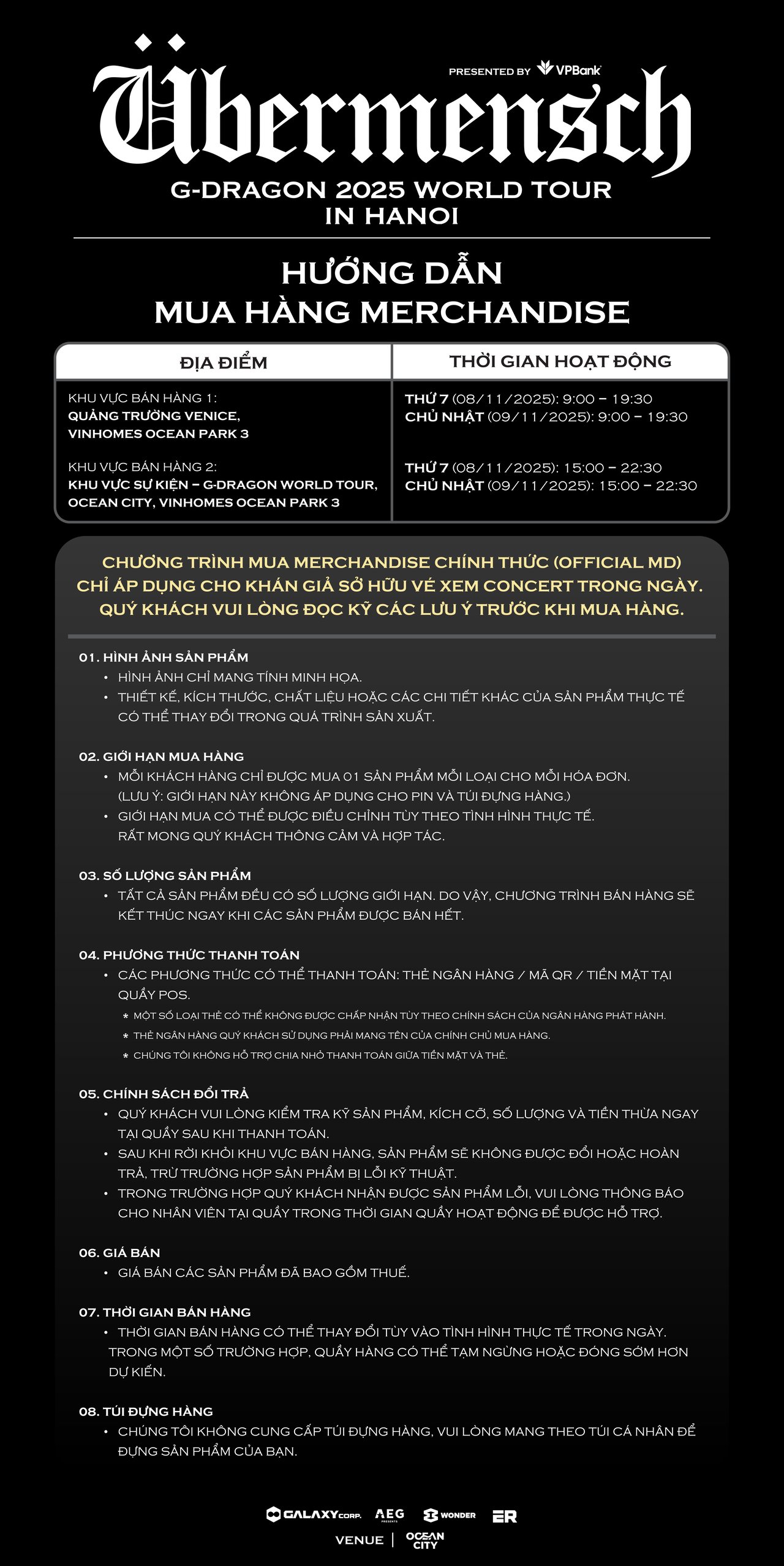 G-DRAGON 2025 WORLD TOUR [Übermensch] IN HANOI, presented by