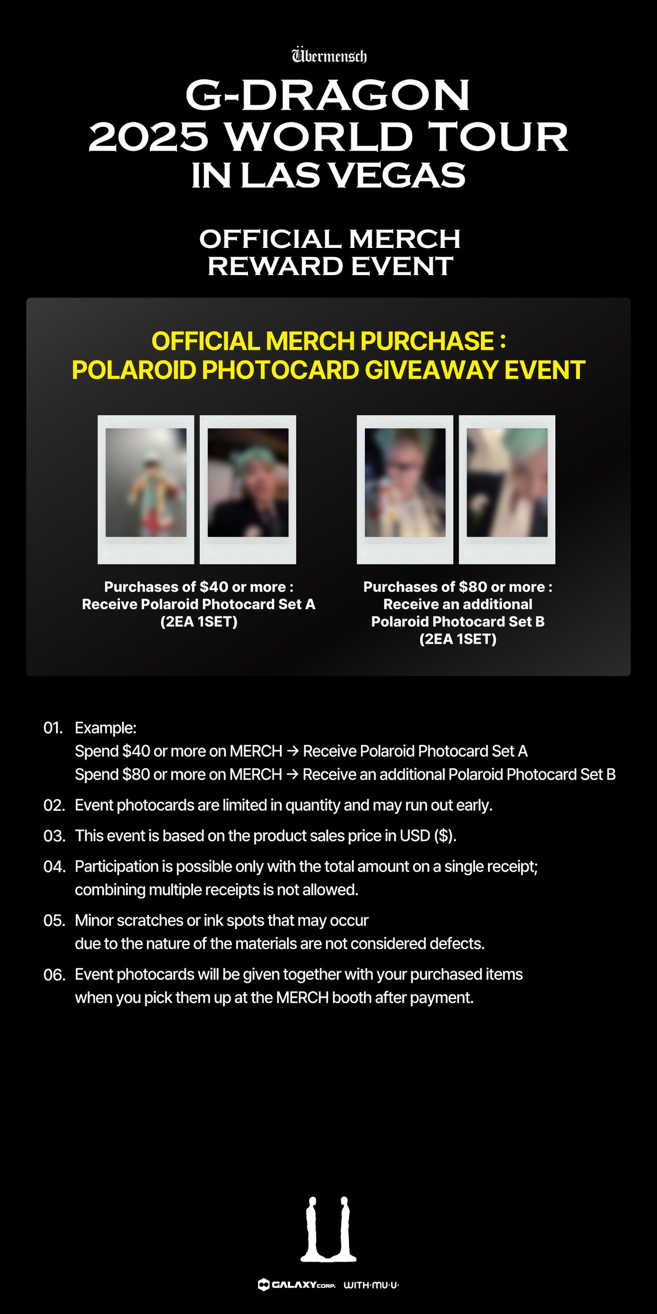 G-DRAGON 2025 WORLD TOUR [Übermensch] IN LAS VEGAS OFFICIAL MD ON