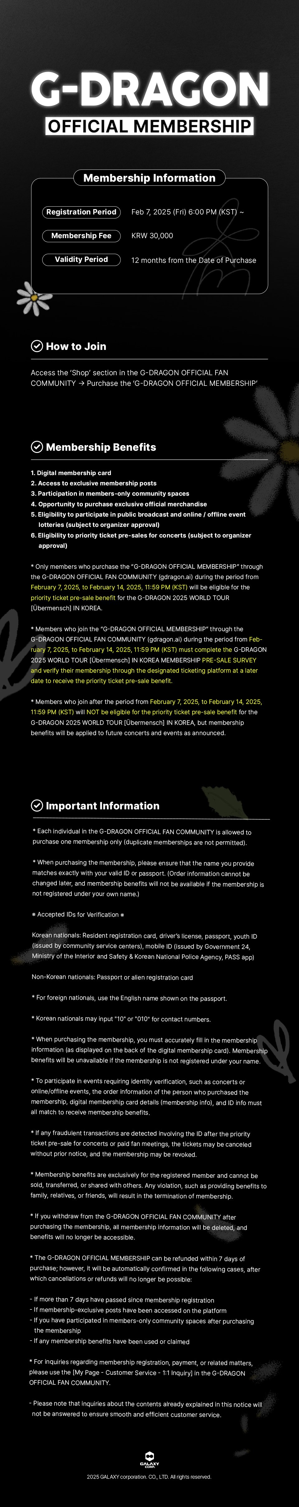 G-DRAGON OFFICIAL MEMBERSHIP OPEN