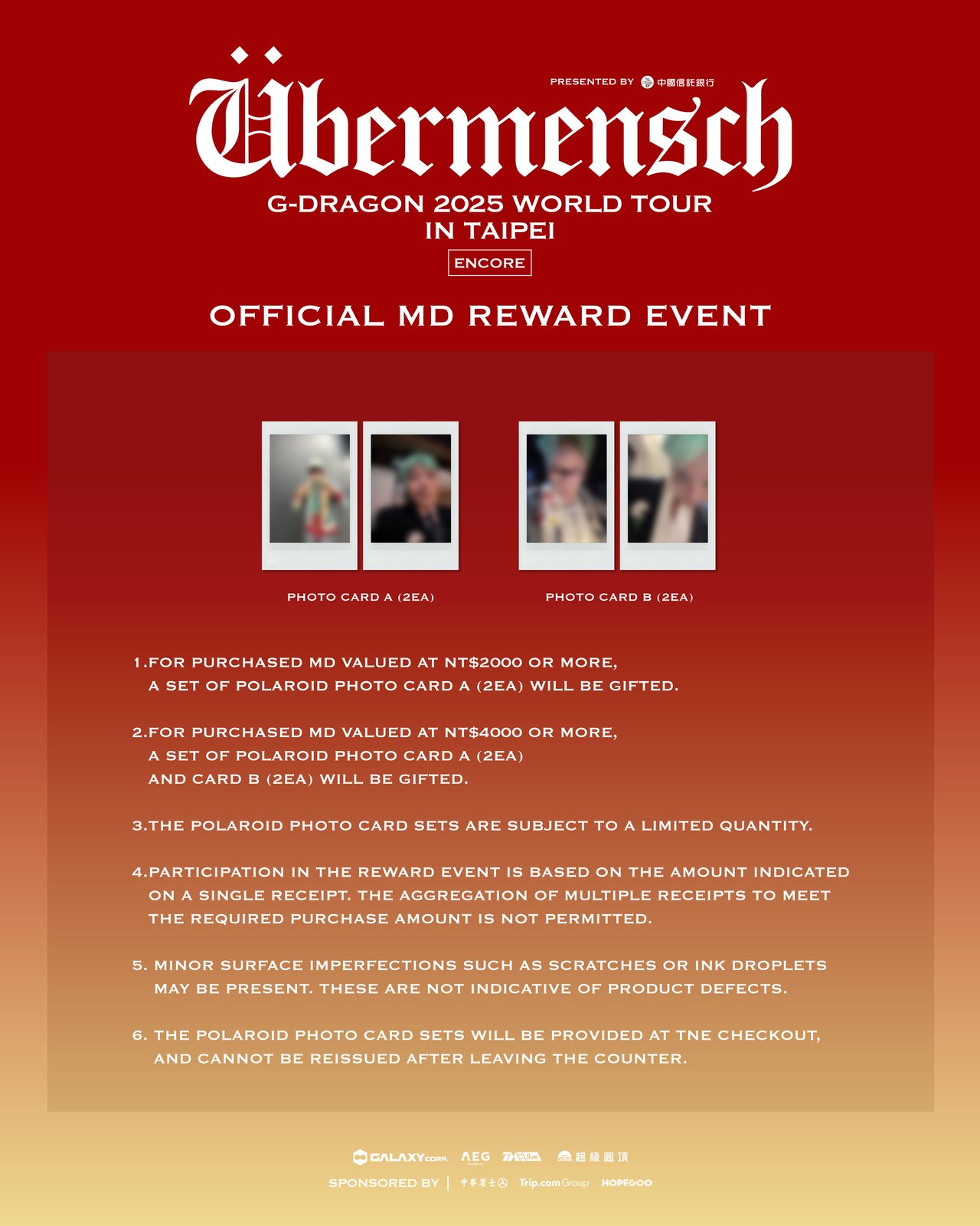 G-DRAGON 2025 WORLD TOUR [Übermensch] IN TAIPEI : ENCORE