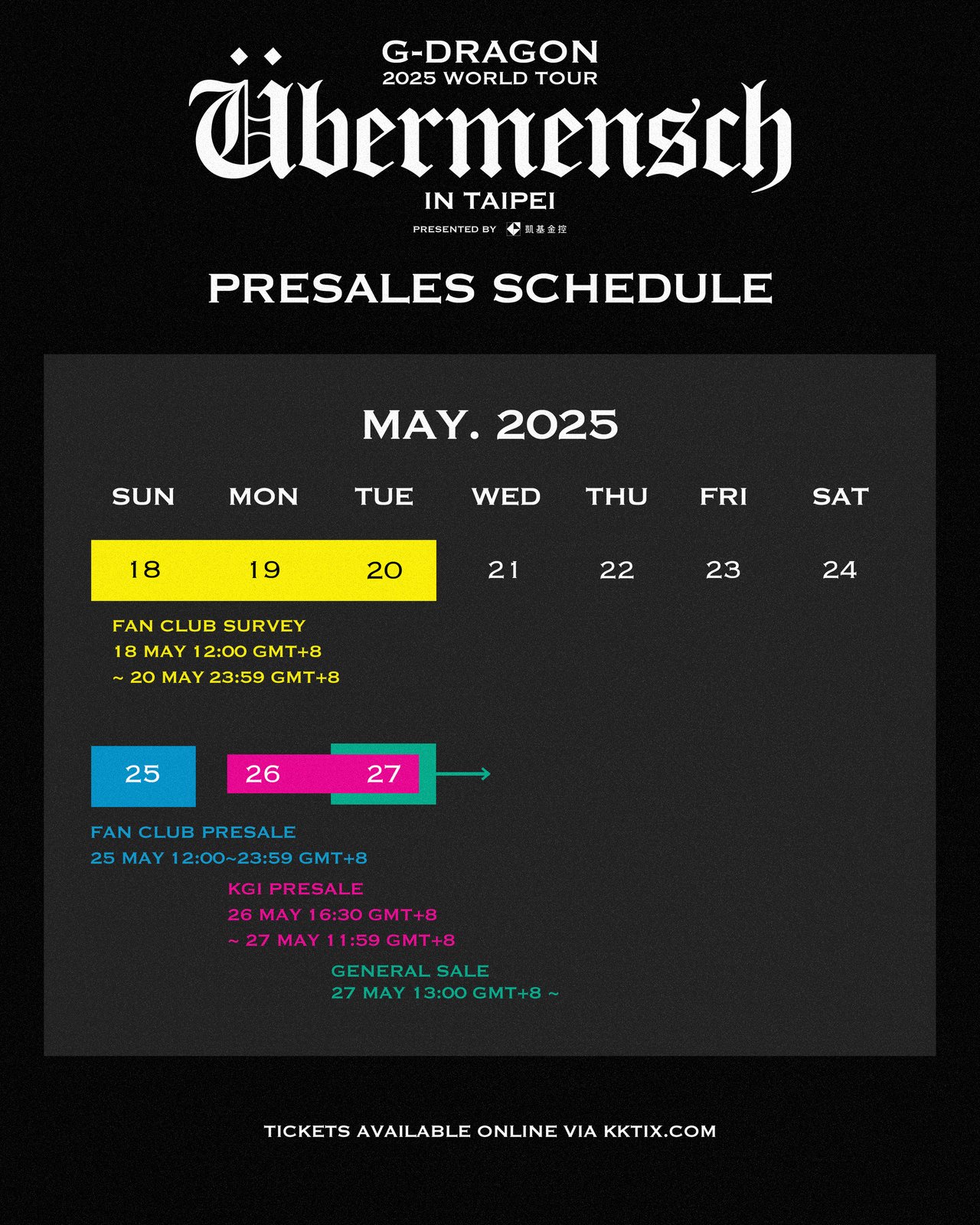 G-DRAGON OFFICIAL MEMBERSHIP PRESALE SURVEY FOR “G-DRAGON 2025