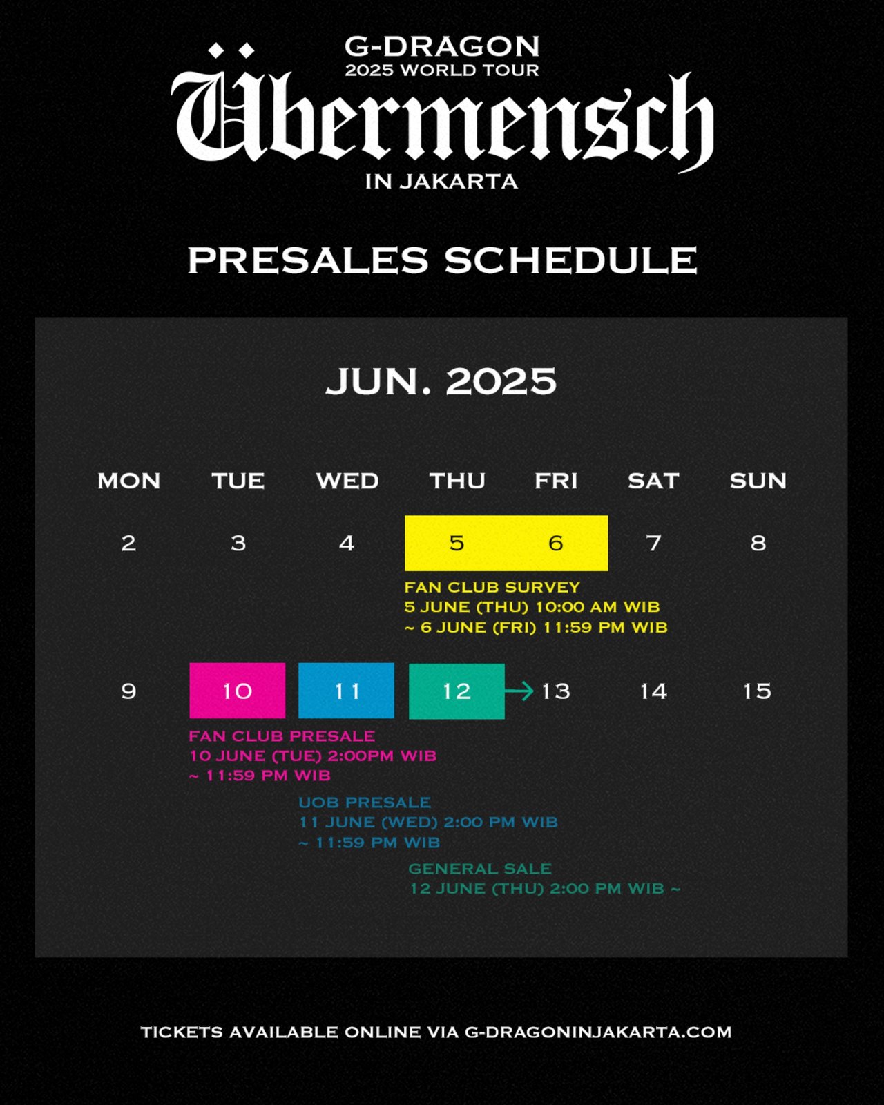 G-DRAGON OFFICIAL MEMBERSHIP PRESALE SURVEY FOR “G-DRAGON