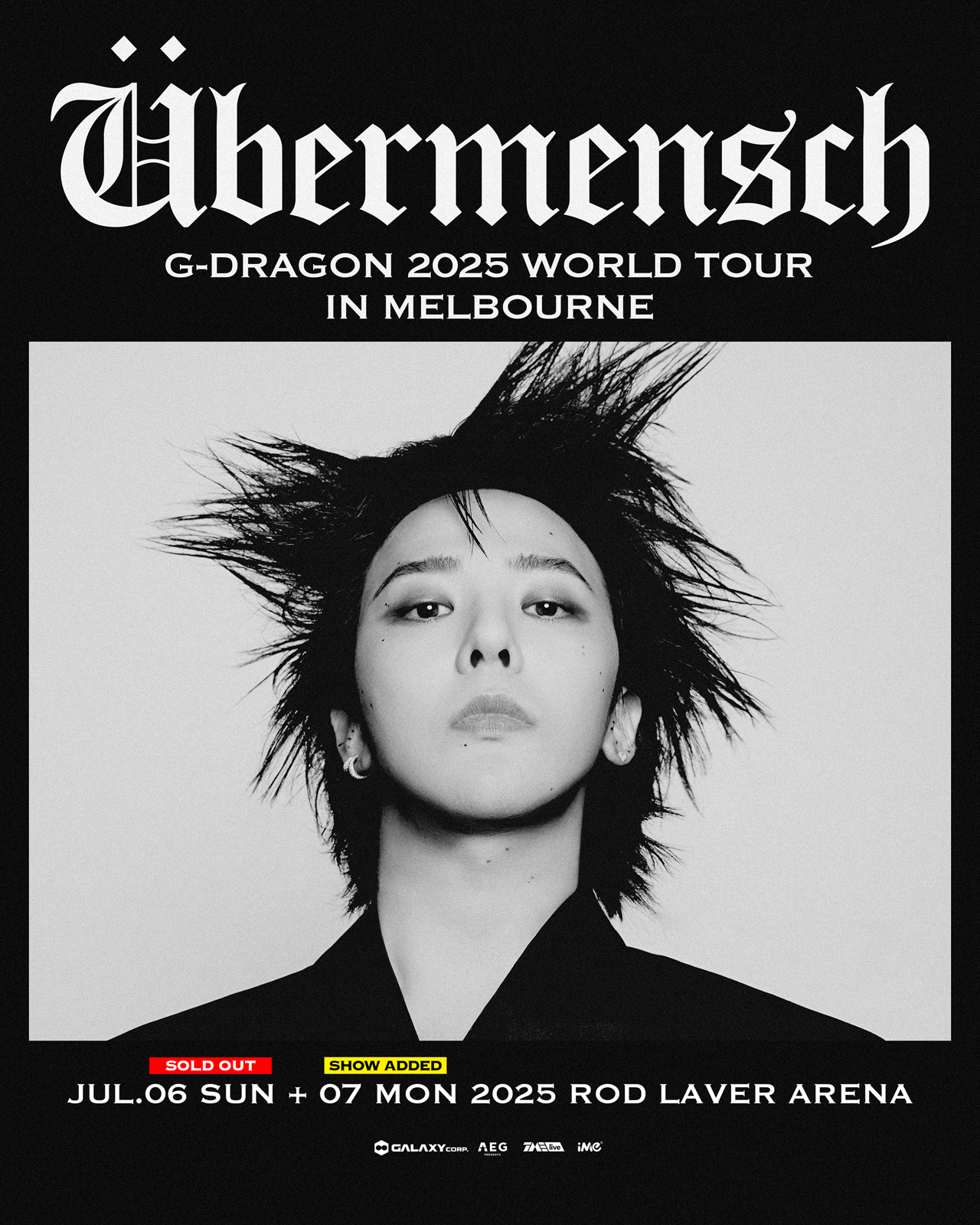 G-DRAGON VIPパスセット メルボルン G-DRAGON 2025 WORLD TOUR [Übermensch] IN MELBOURNE