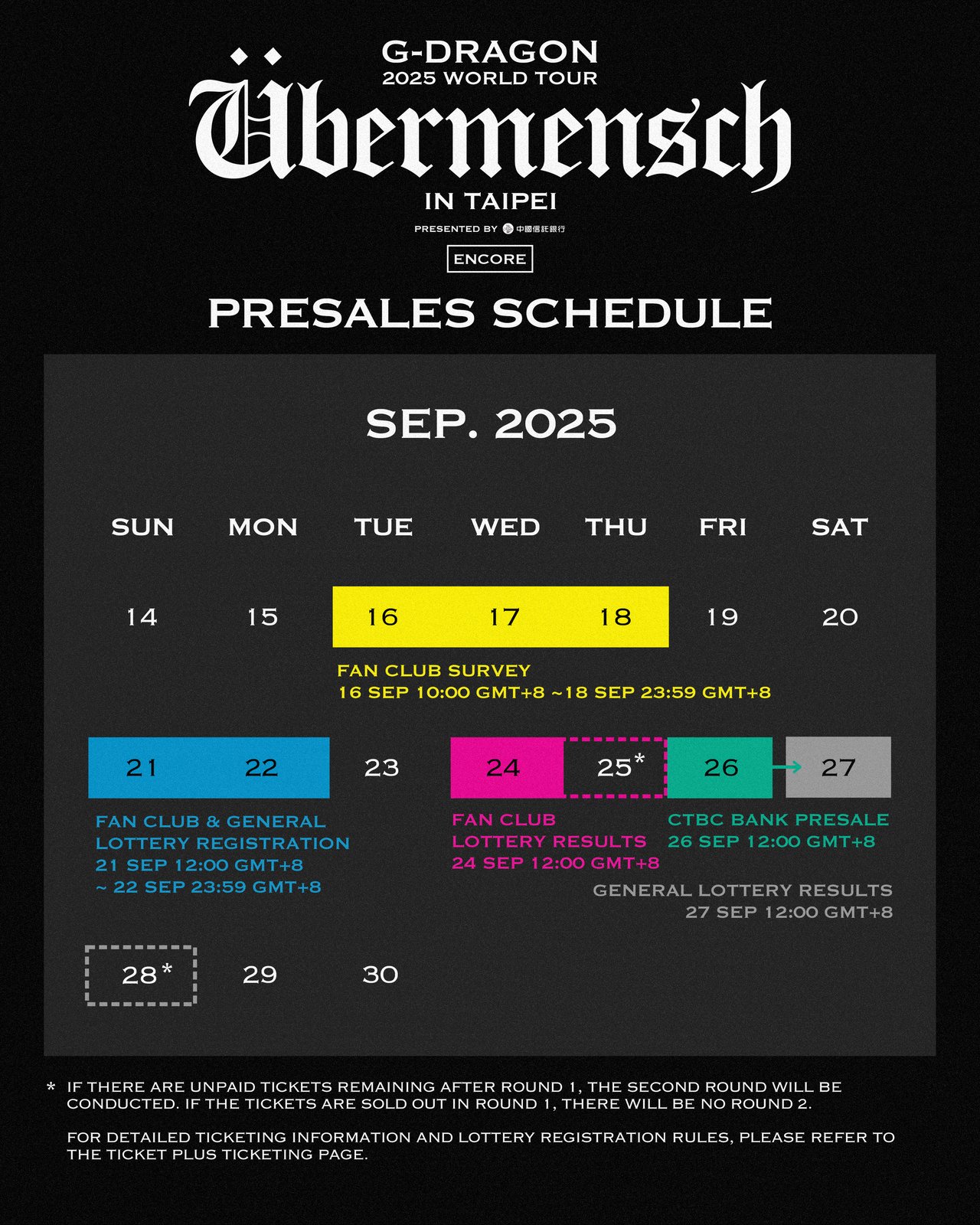 G-DRAGON OFFICIAL MEMBERSHIP PRESALE SURVEY FOR “G-DRAGON 2025