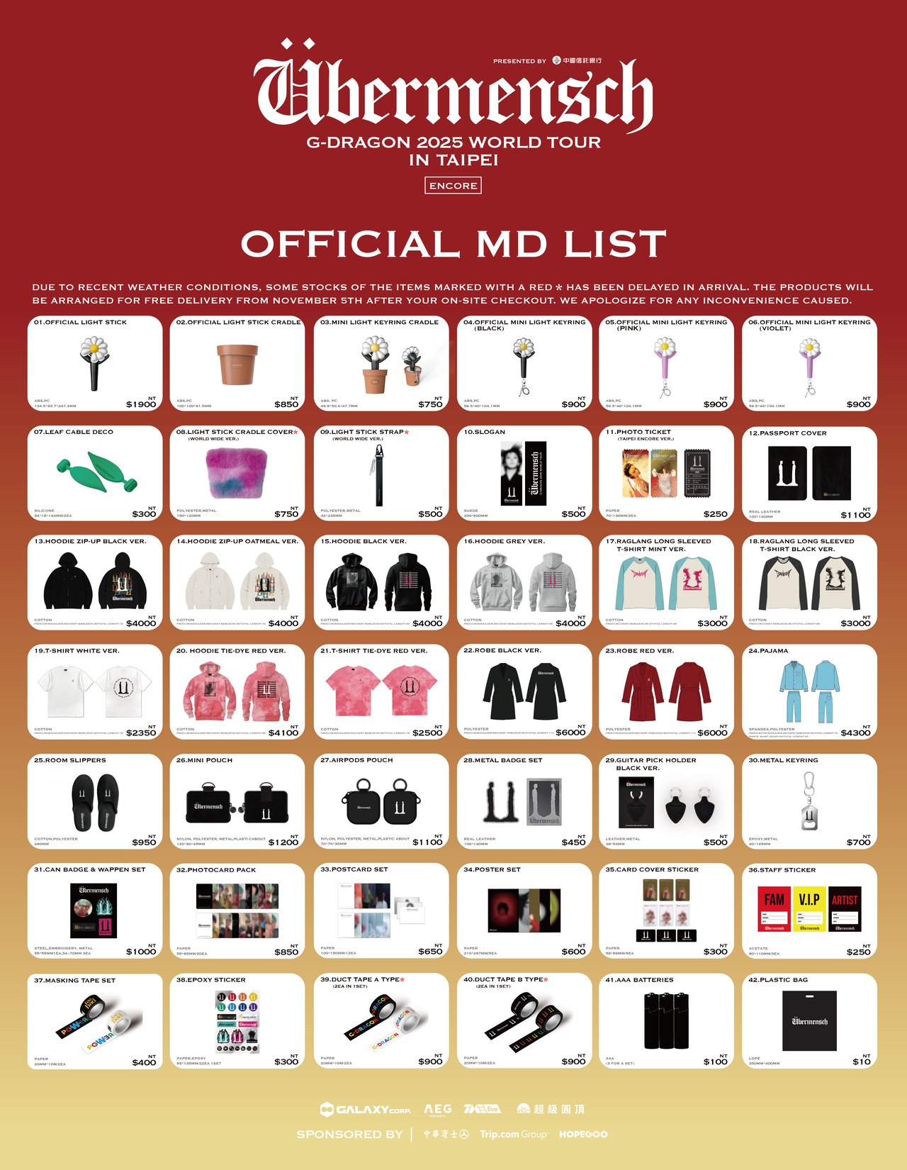 G-DRAGON 2025 WORLD TOUR [Übermensch] IN TAIPEI : ENCORE