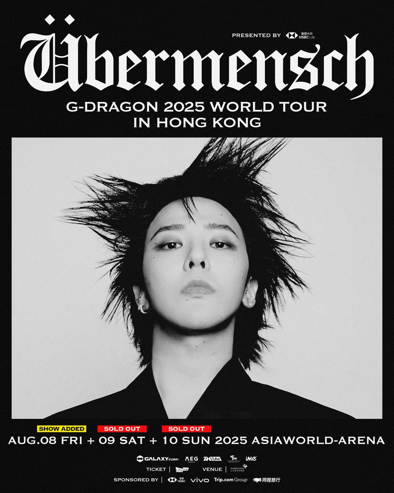 G-DRAGON 2025 WORLD TOUR [Übermensch] IN HONG KONG