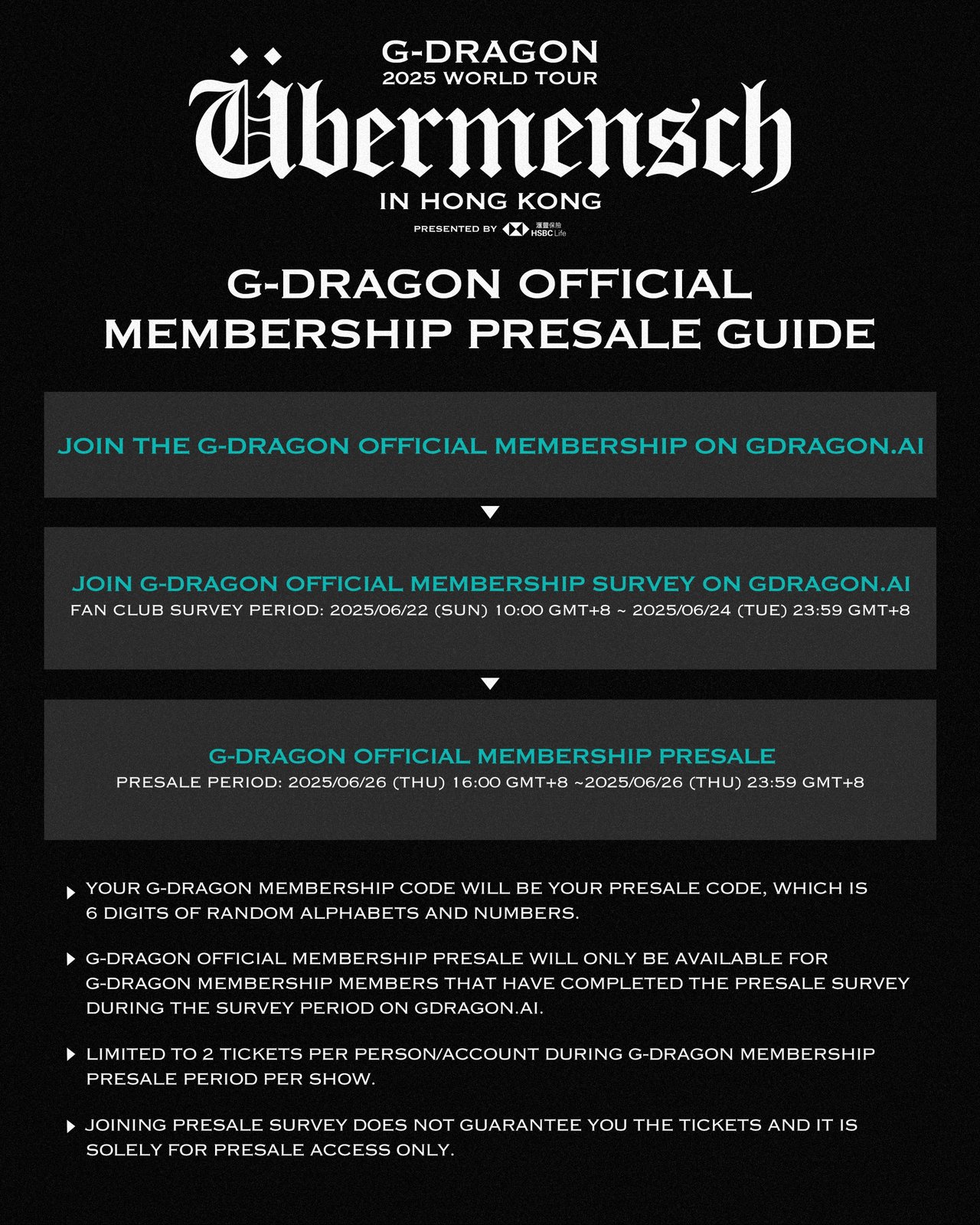 G-DRAGON 2025 WORLD TOUR [Übermensch] IN HONG KONG, presented by