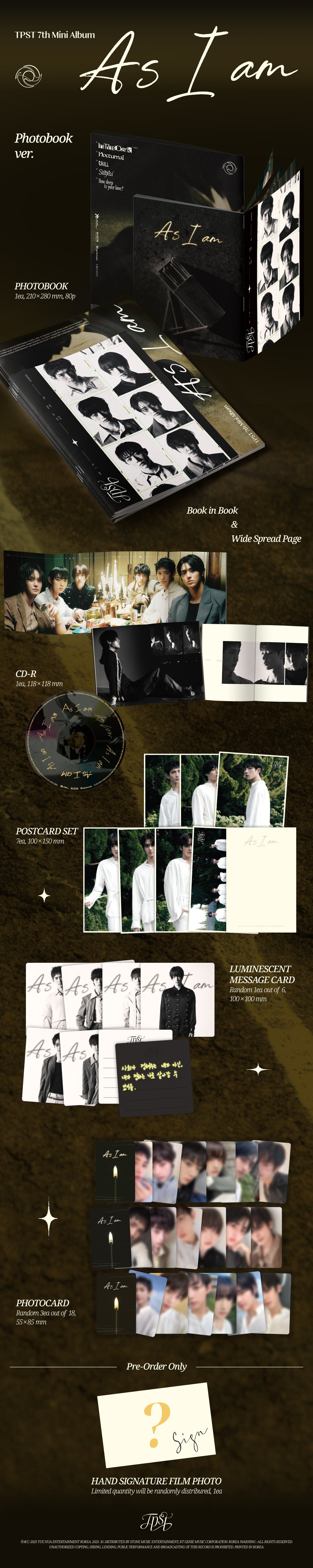 PRE-ORDER] TEMPEST - 7th Mini Album [As I am] (Photobook ver.)