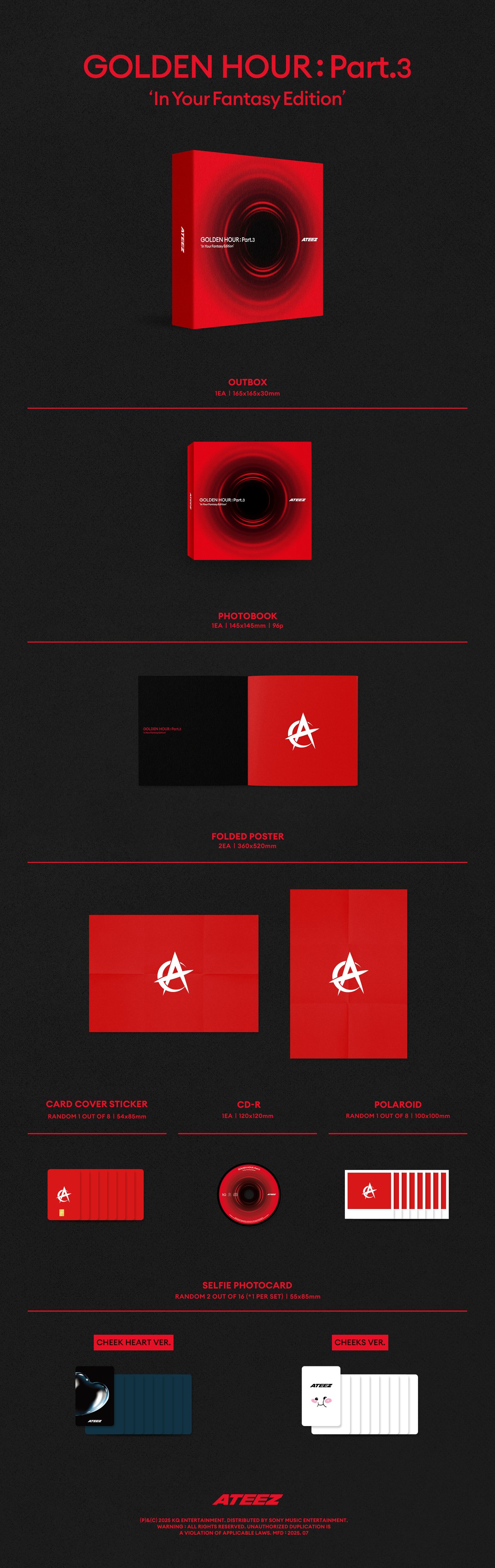 ATEEZ GOLDEN HOUR part.3 CD セット Ateez - Golden Hour: Part.3 (In Your Fantasy Edition