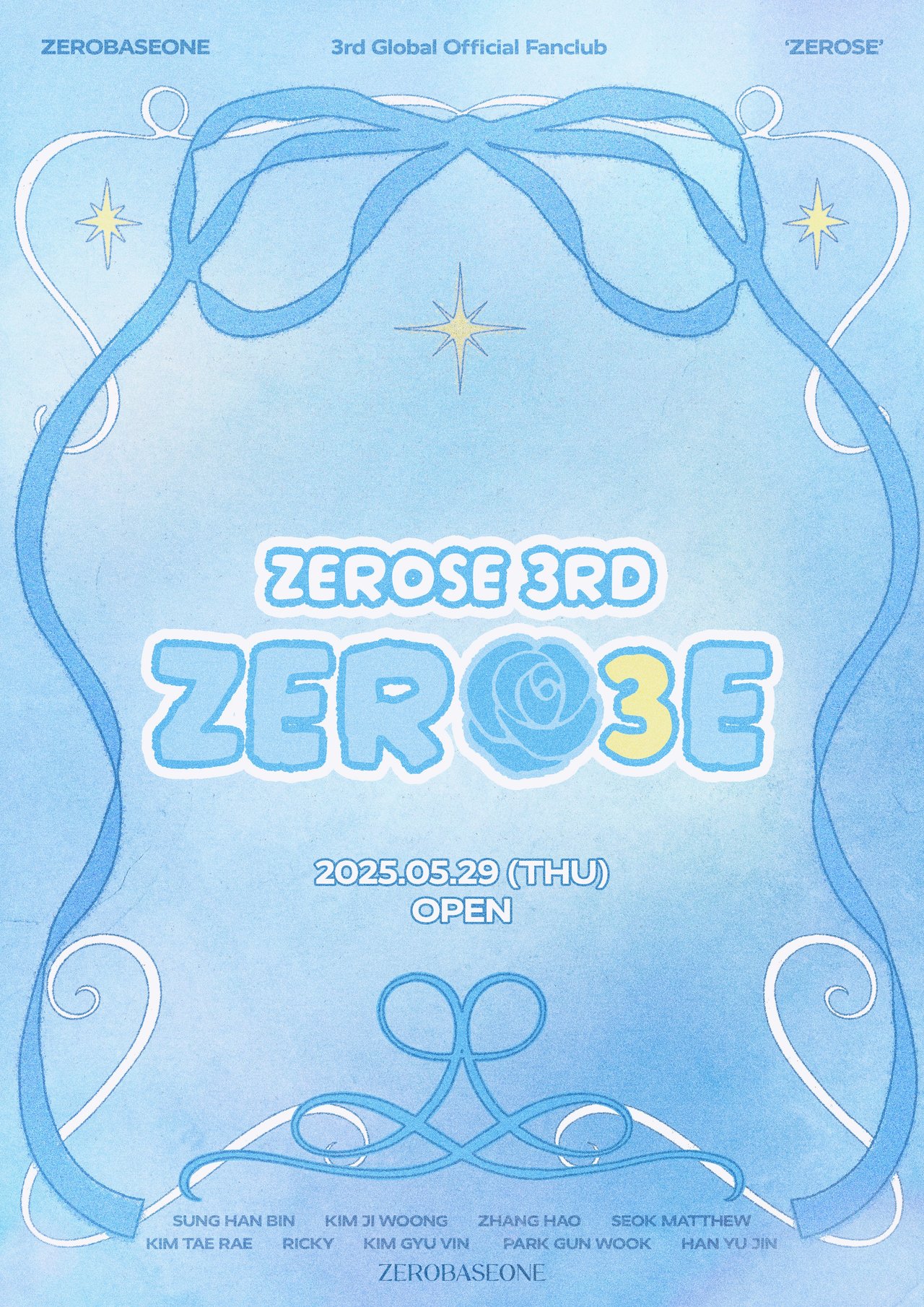 ZEROBASEONE 3rd Global Official Fanclub 'ZEROSE' Recruitment Notice