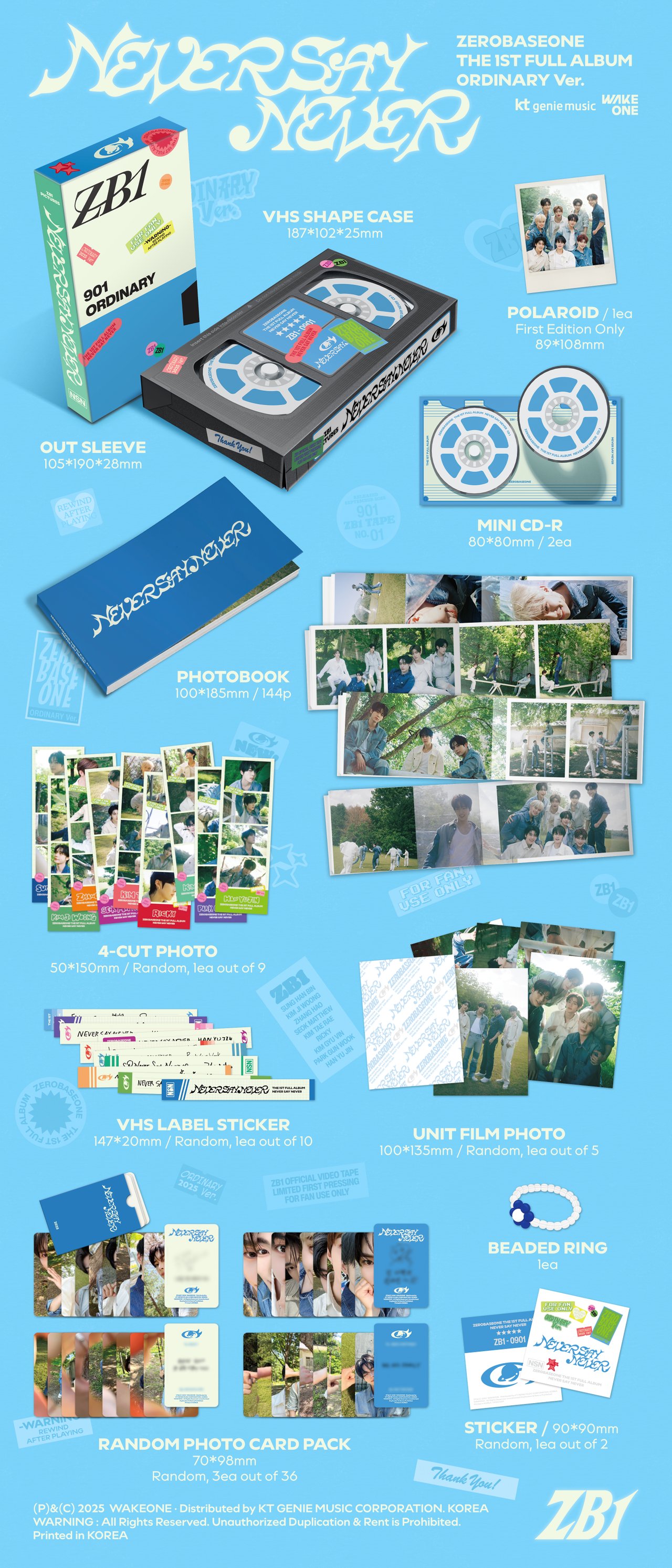 [PRE-ORDER] ZEROBASEONE (ZB1) 1st Album 'Never Say Never' POB Photocard – AmazingK