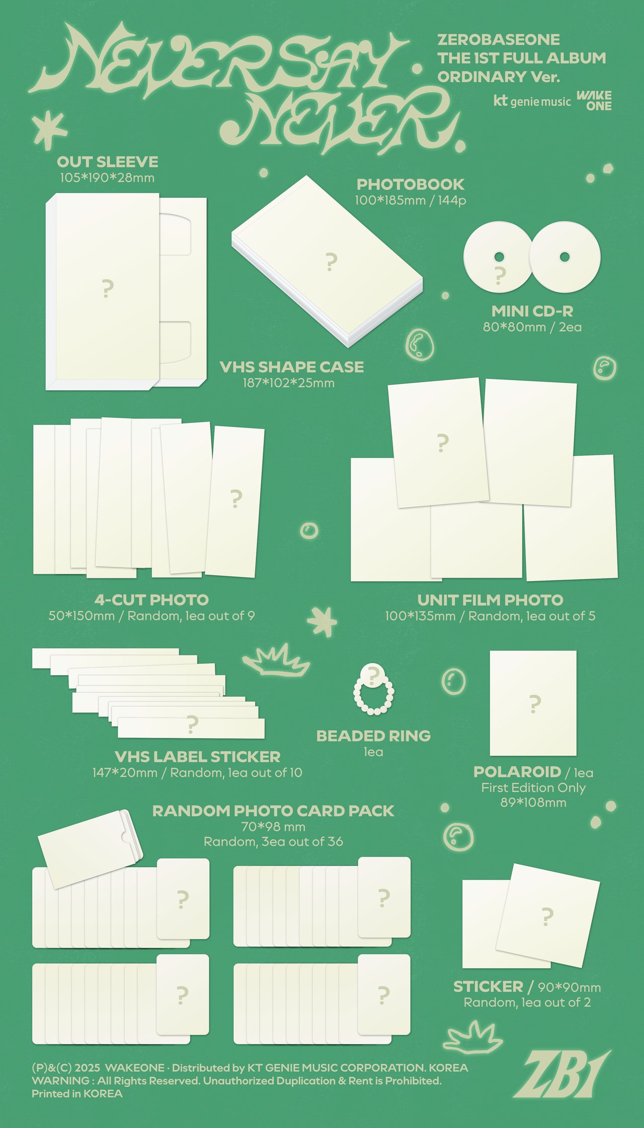 SHOWCASE (Random 1 out of 2) ZEROBASEONE THE 1ST FULL ALBUM