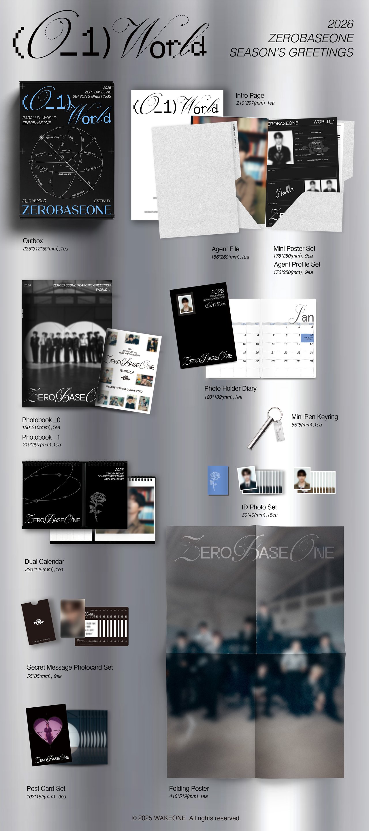 ZEROBASEONE 2026 SEASON'S GREETINGS '(0_1) World' 판매 안내