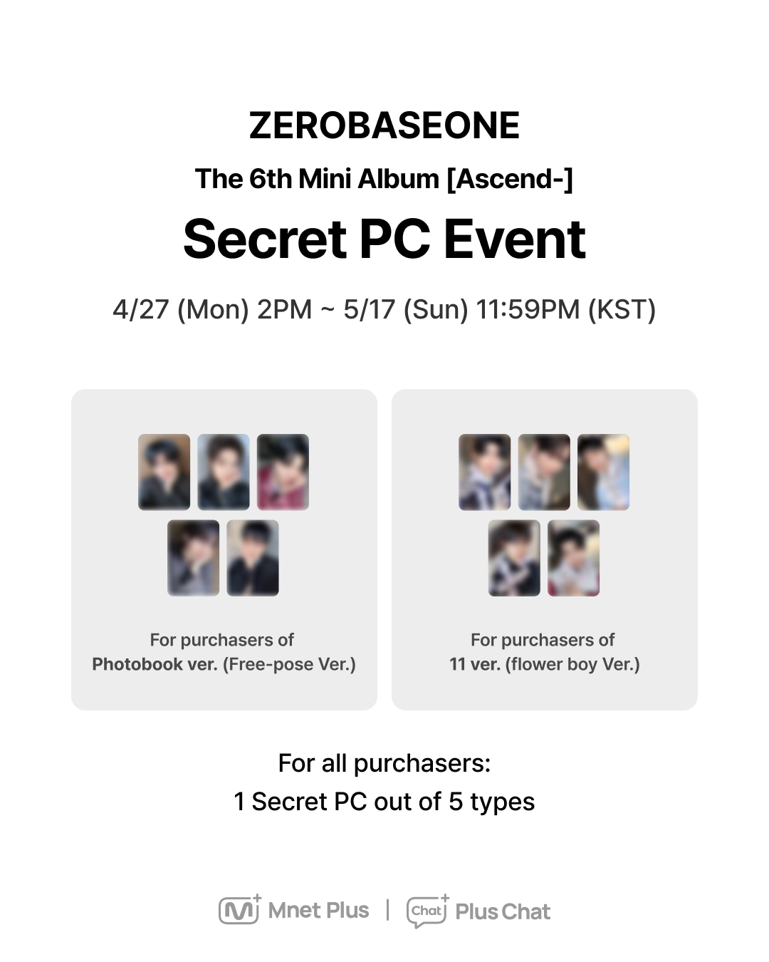 ☆Gift Event☆ ZEROBASEONE The 6th Mini Album [Ascend-] Pre-Order