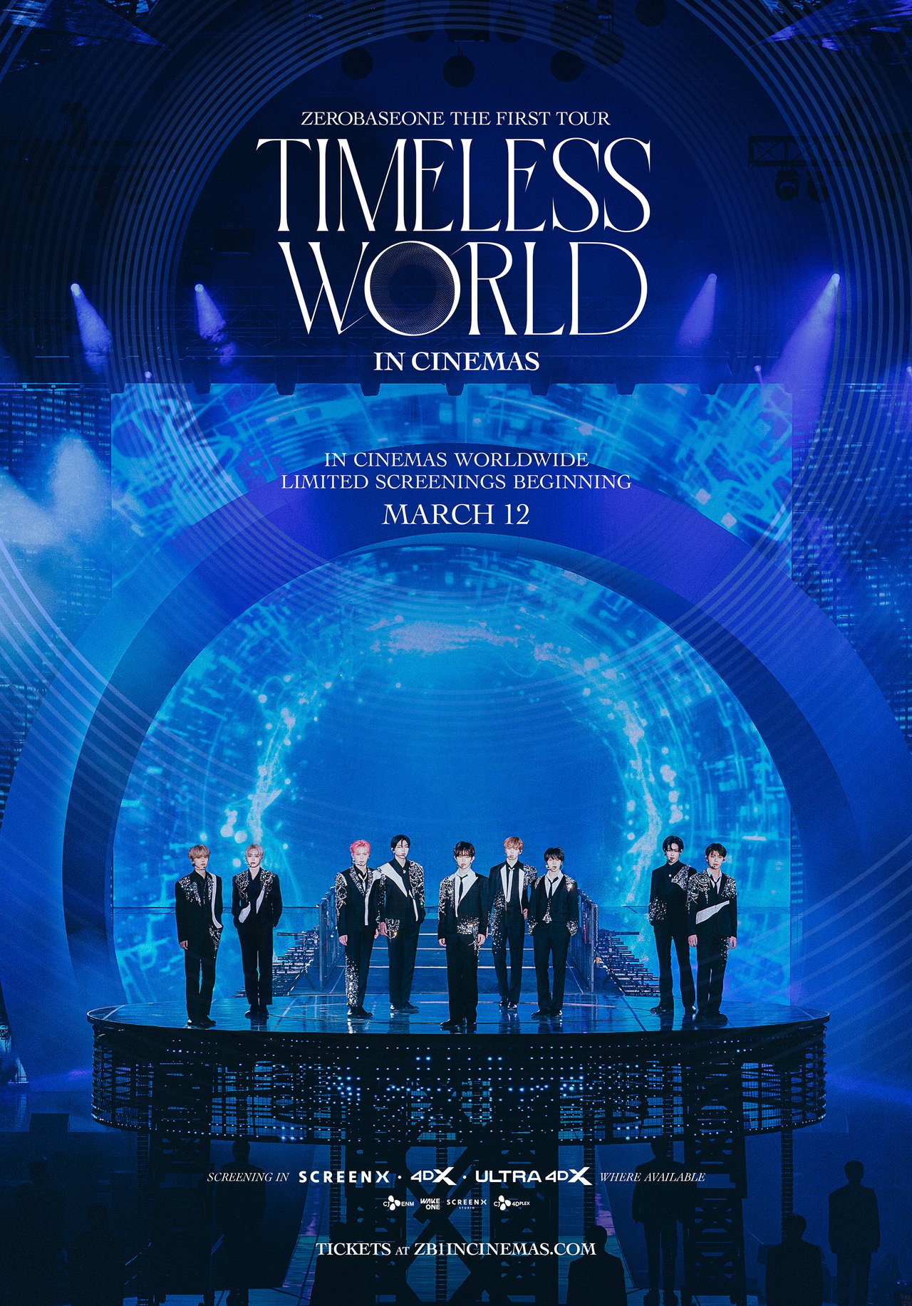 ZEROBASEONE THE FIRST TOUR [TIMELESS WORLD] IN CINEMAS Announcement of  Opening Notice