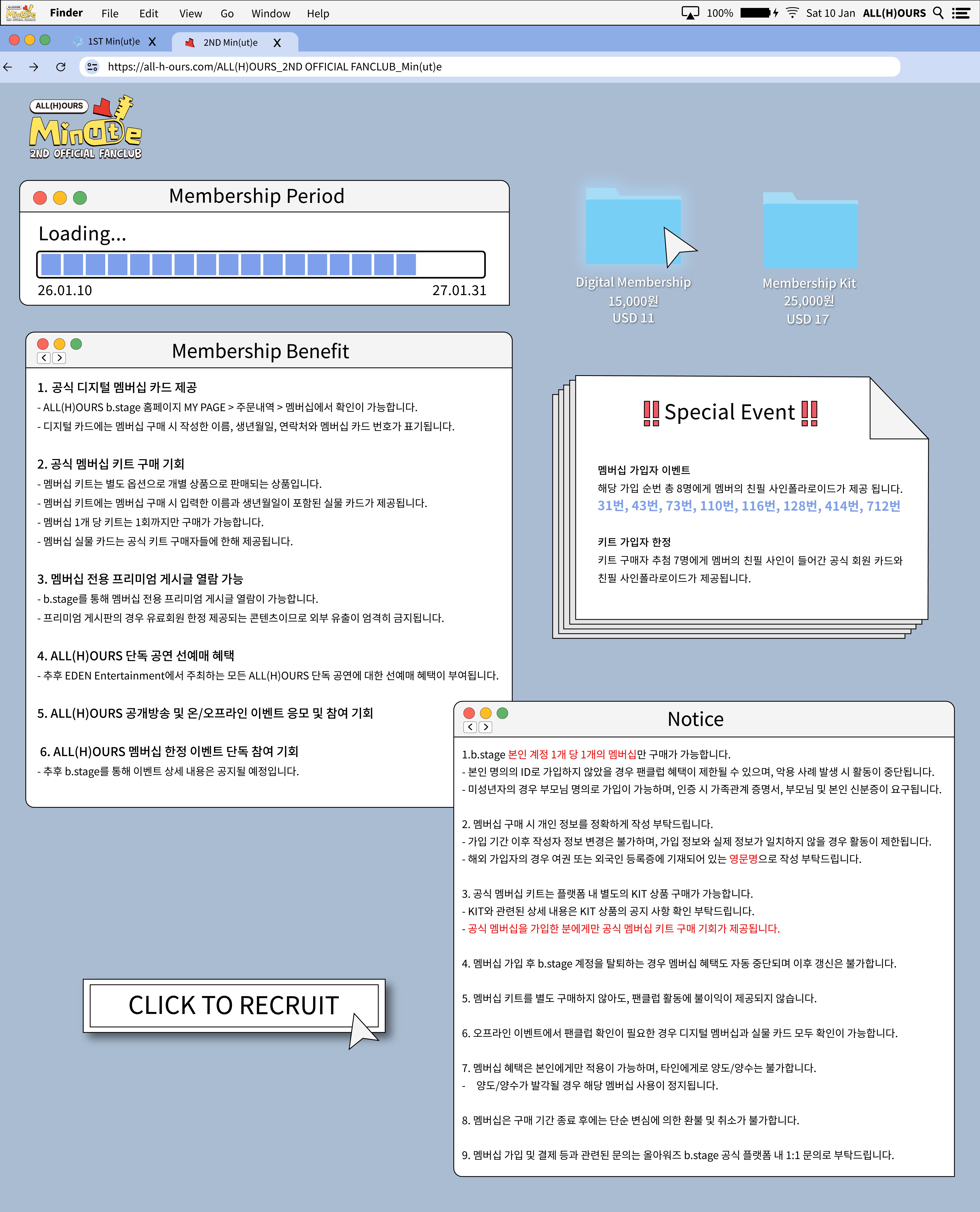 ALL(H)OURS 2ND OFFICIAL FANCLUB KIT